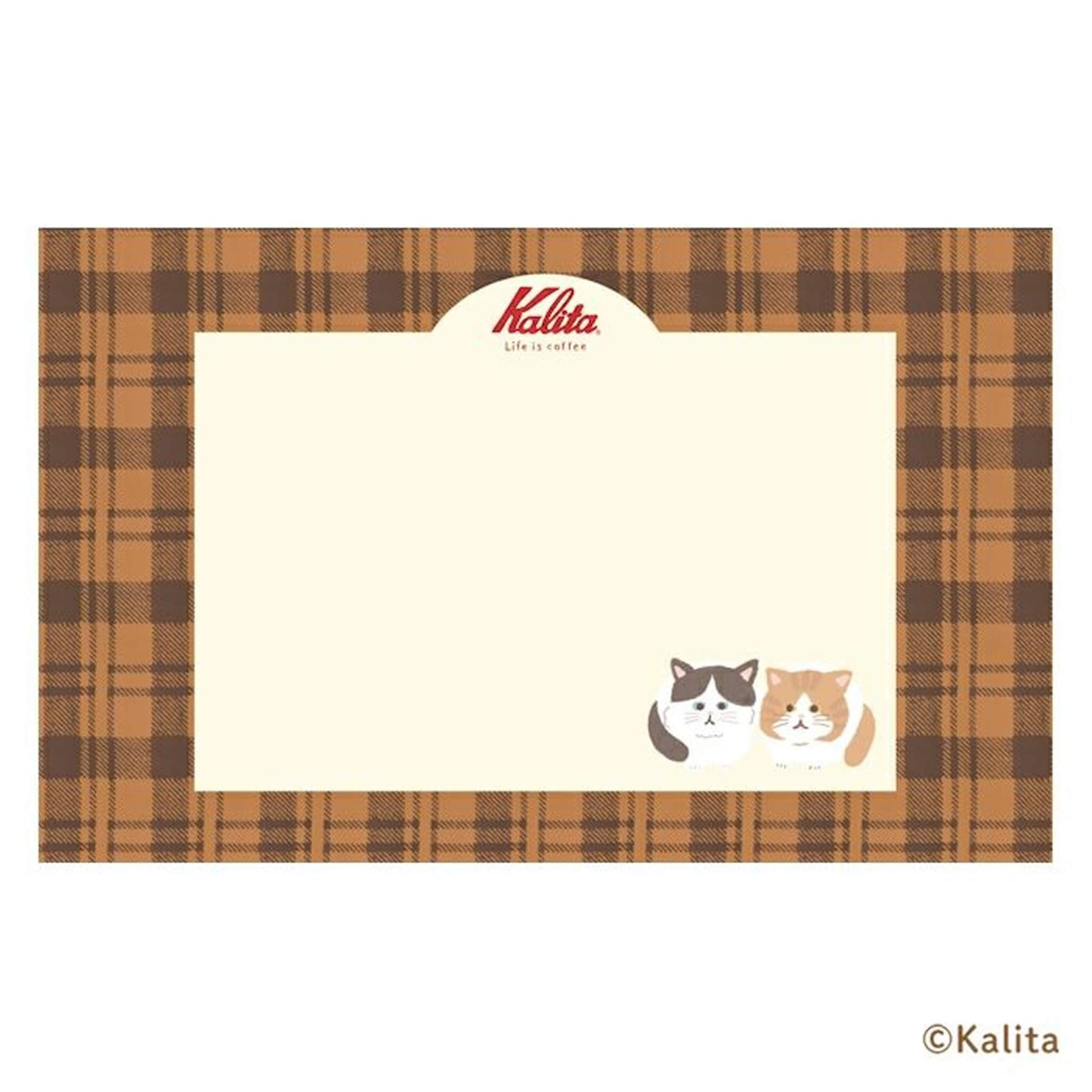 Furukawa Shiko × Kalita Foil - Stamped Mini Letter Set - Caramel Coffee - Mini Letter Writing Sets