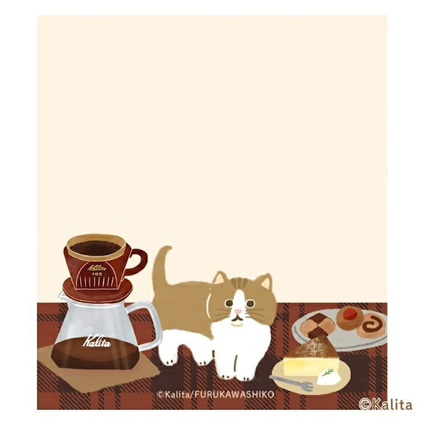 Furukawa Shiko × Kalita Memo Pad - Brown Coffee - Memo Pads