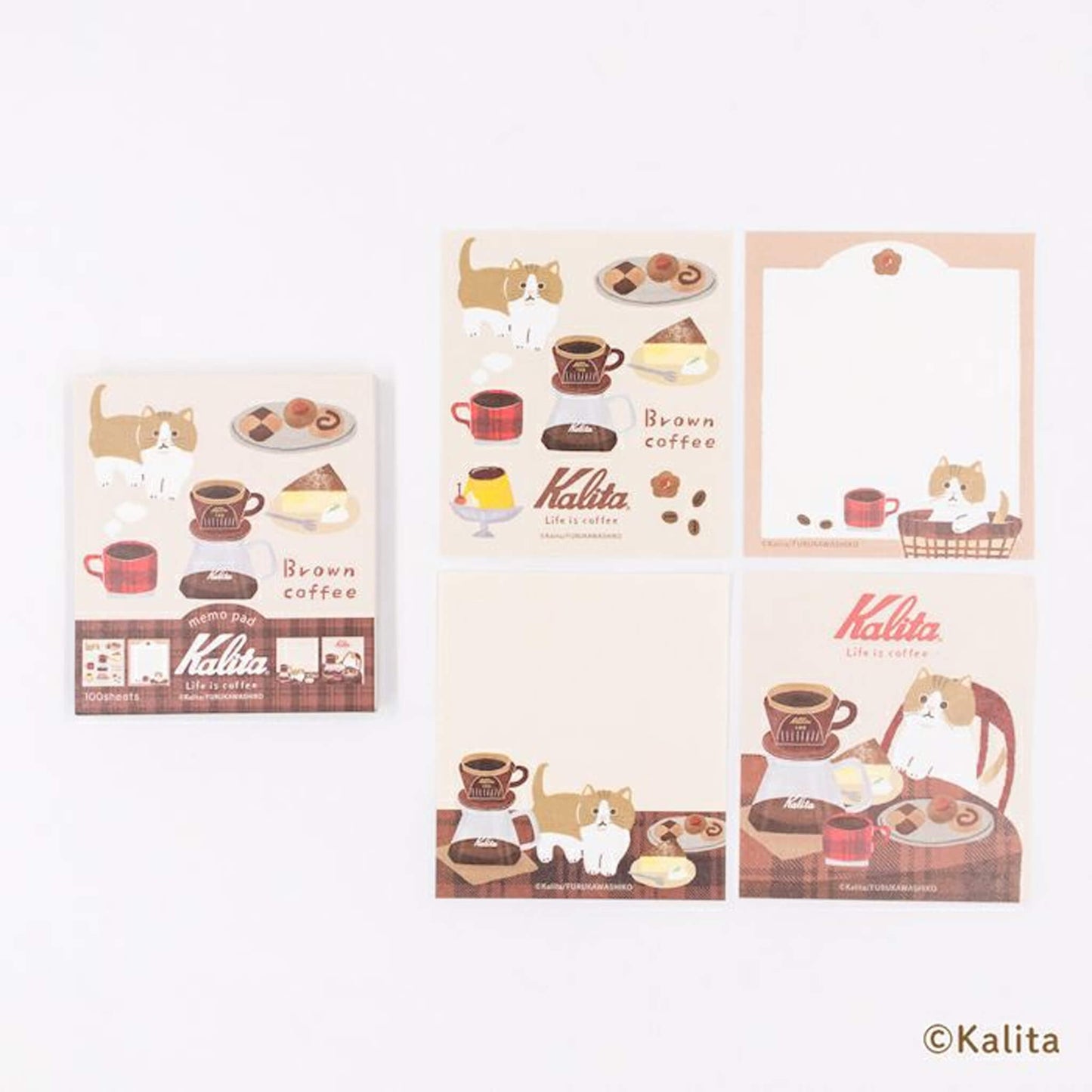 Furukawa Shiko × Kalita Memo Pad - Brown Coffee - Memo Pads