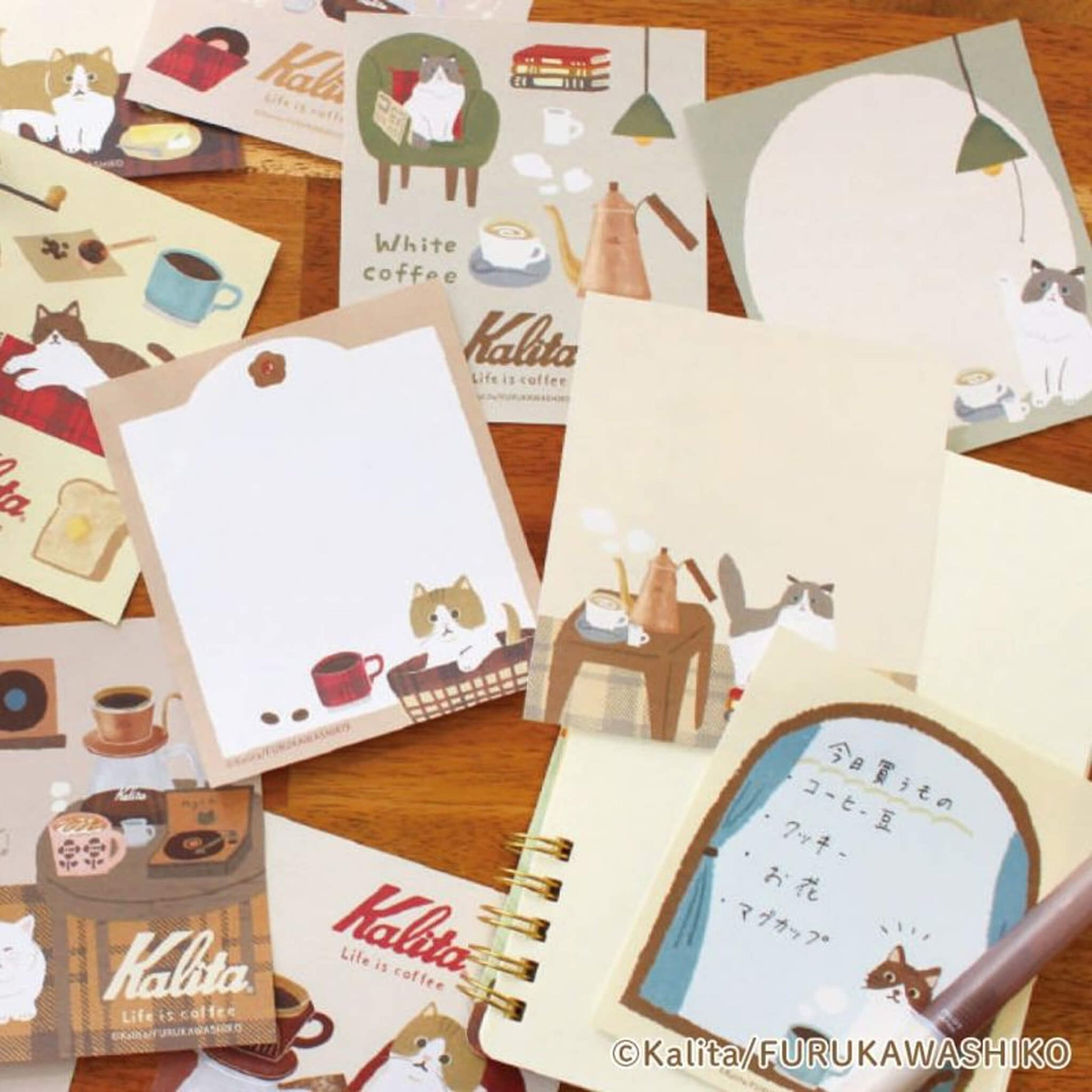 Furukawa Shiko × Kalita Memo Pad - Brown Coffee - Memo Pads