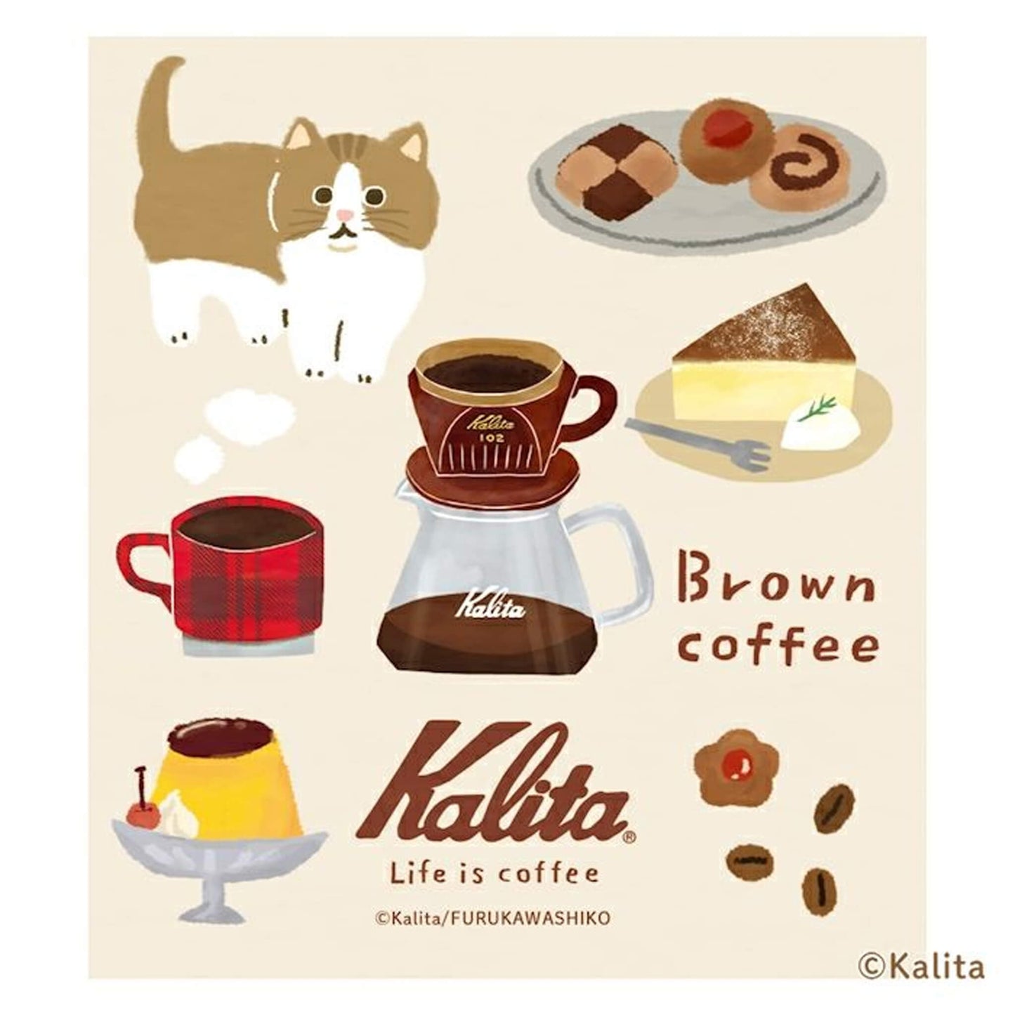 Furukawa Shiko × Kalita Memo Pad - Brown Coffee - Memo Pads