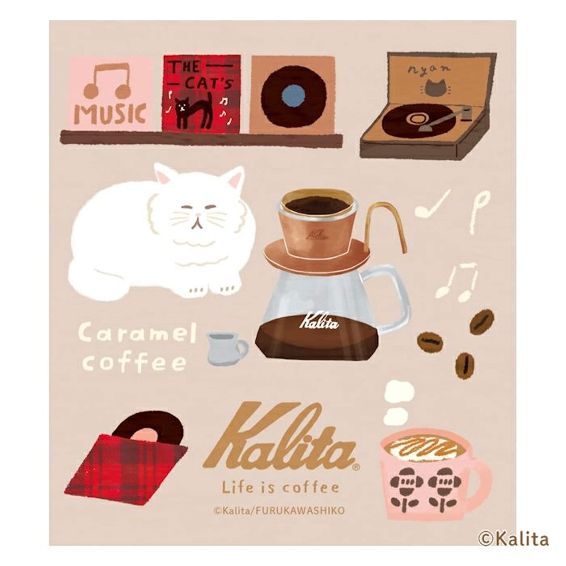 Furukawa Shiko × Kalita Memo Pad - Caramel Coffee - Memo Pads