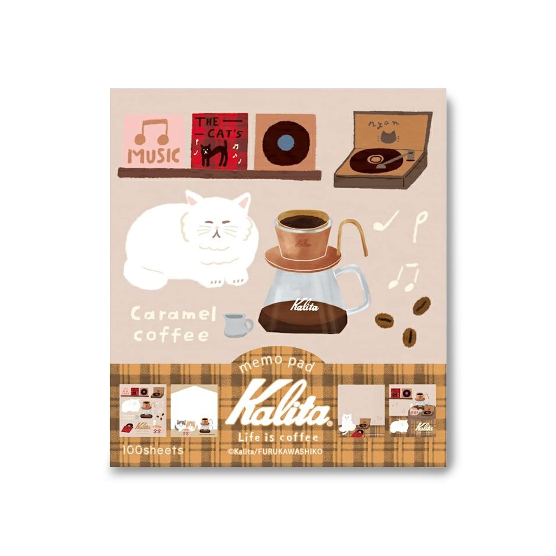 Furukawa Shiko × Kalita Memo Pad - Caramel Coffee - Memo Pads