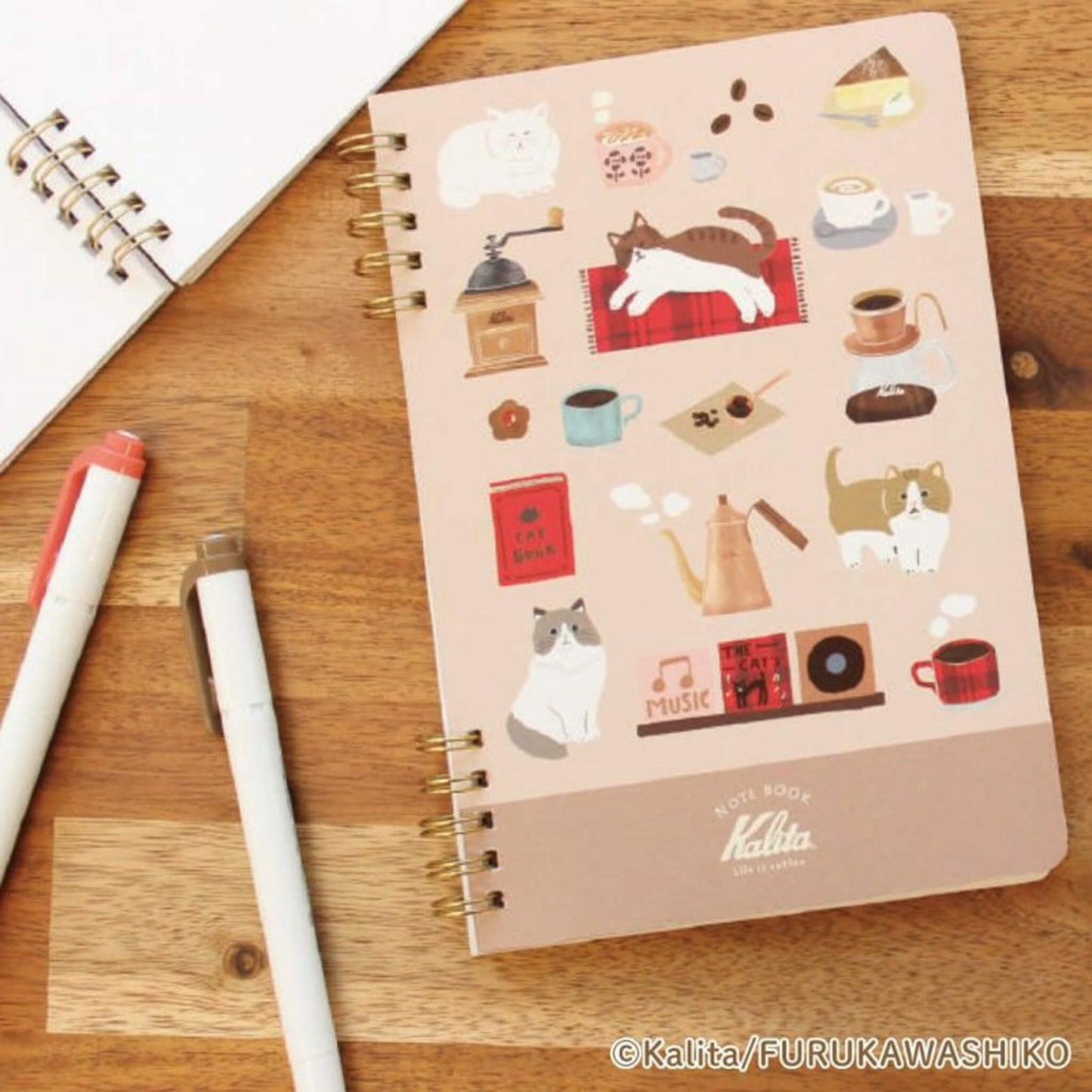 Furukawa Shiko × Kalita Ring Notebook (B6) Design B - Notebooks