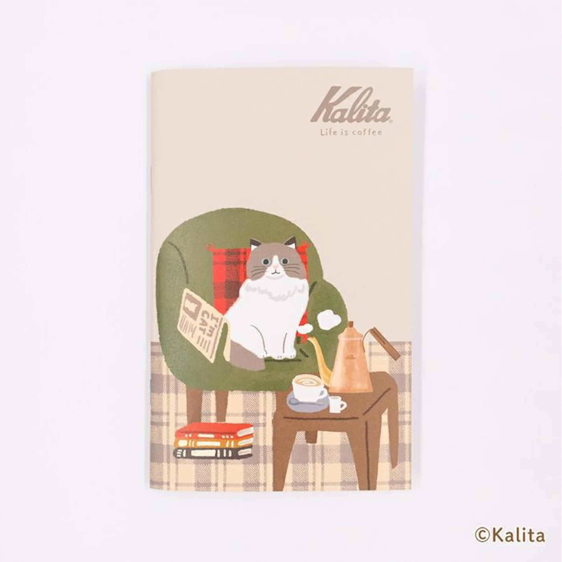 Furukawa Shiko × Kalita Saddle - Stitch Notebook (B6) - White Coffee - Notebooks