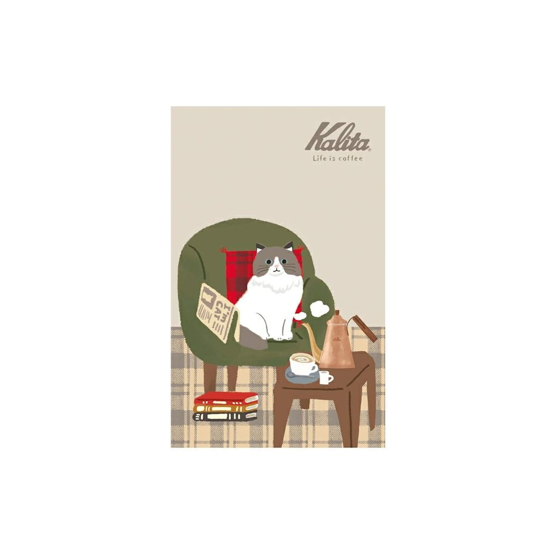 Furukawa Shiko × Kalita Saddle - Stitch Notebook (B6) - White Coffee - Notebooks