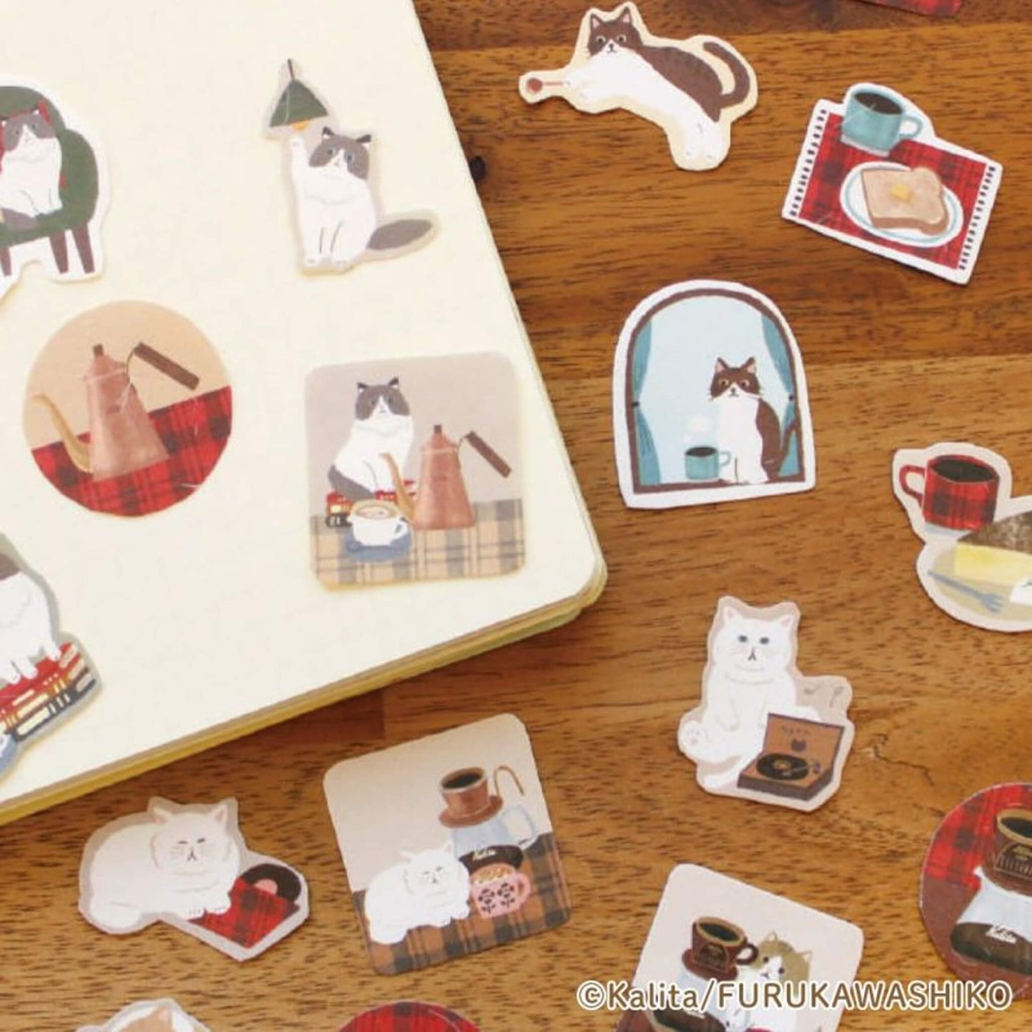 Furukawa Shiko × Kalita Washi Flake Sticker - Brown Coffee - Flake Stickers