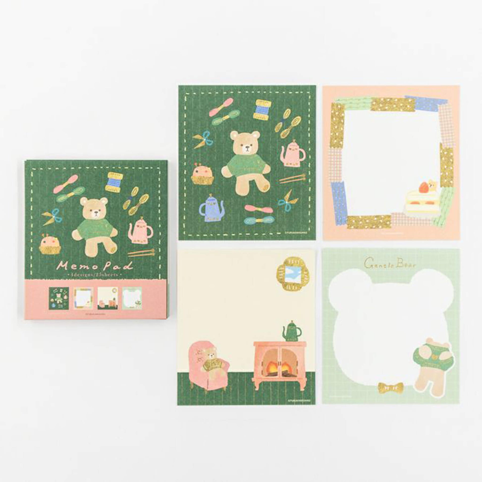 Furukawa Shiko Memo Pad - Knitting and Bear - Wa - Life 2025 Winter Limited - Memo Pads