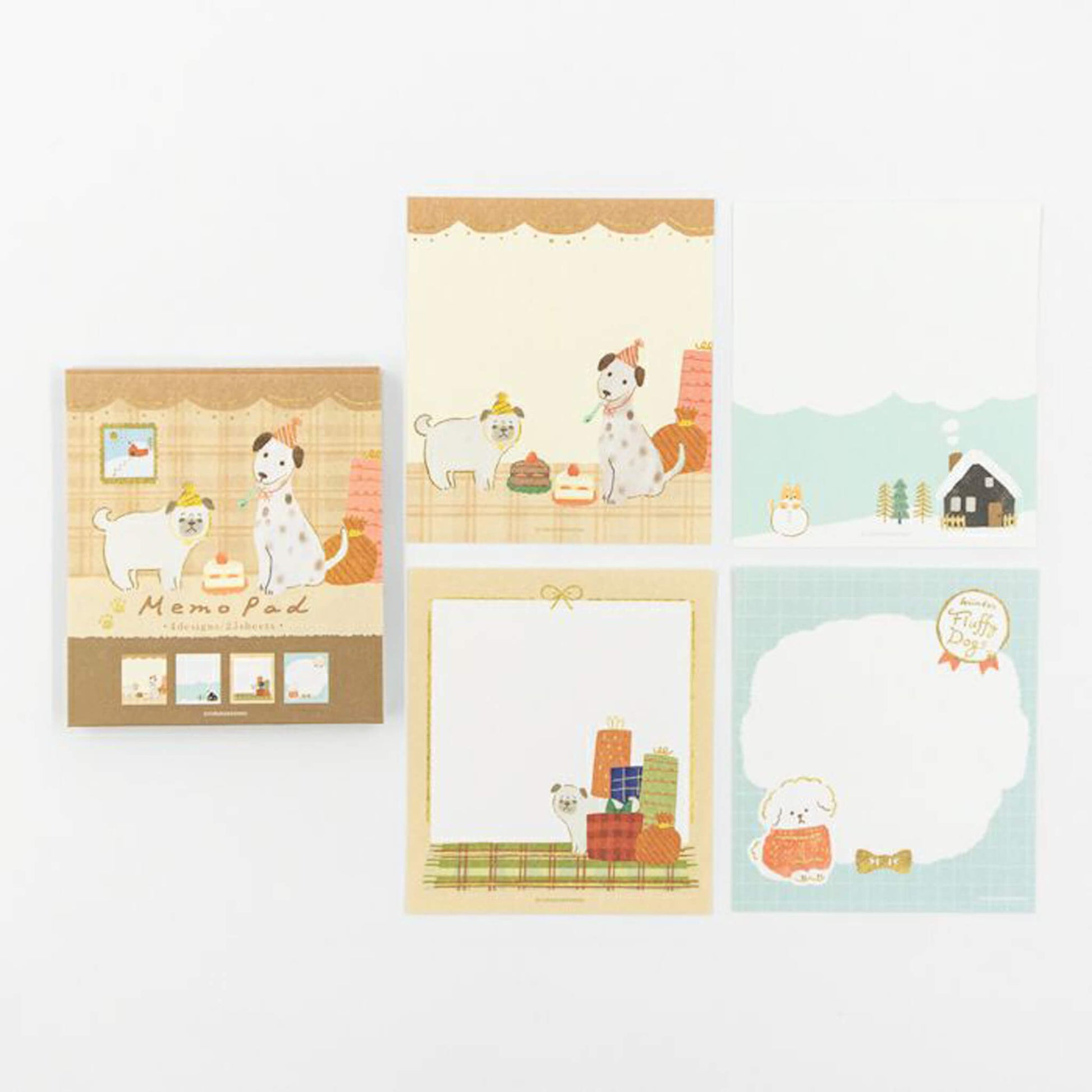Furukawa Shiko Memo Pad - Snow Scene and Dog - Wa - Life 2025 Winter Limited - Memo Pads