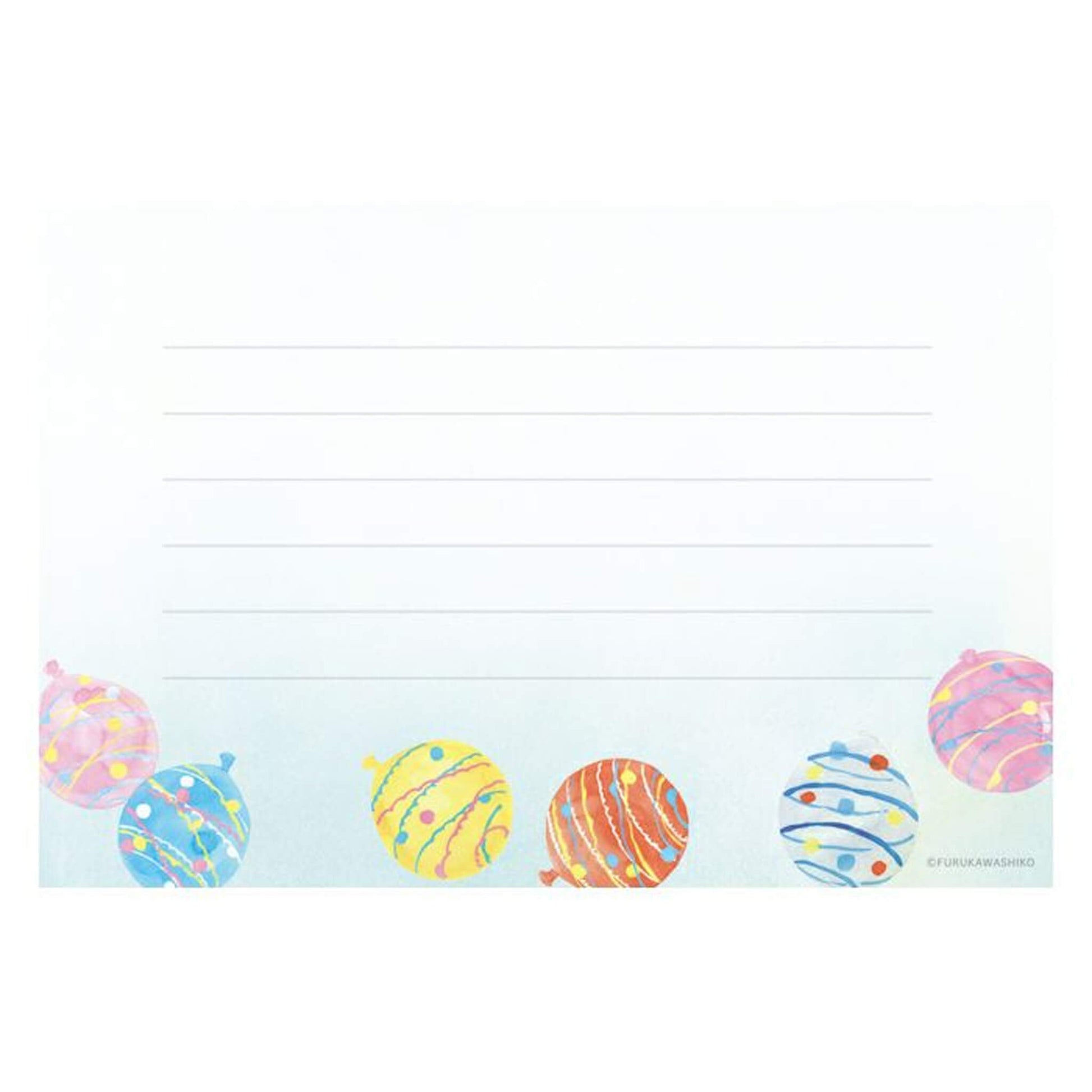 Furukawa Shiko Mini Letter Set - Water Balloon - Wa - Life 2025 Summer Limited - Mini Letter Writing Sets