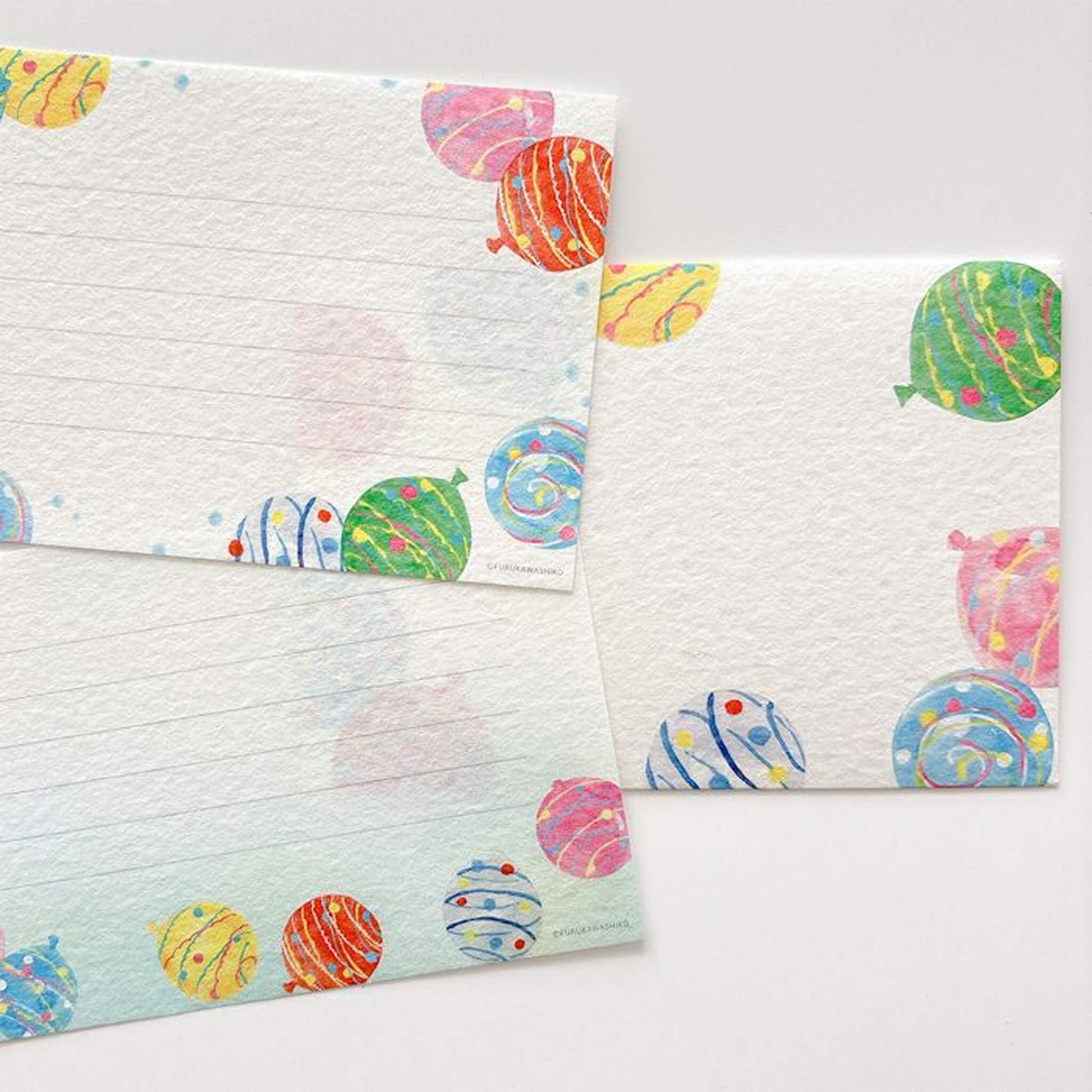Furukawa Shiko Mini Letter Set - Water Balloon - Wa - Life 2025 Summer Limited - Mini Letter Writing Sets