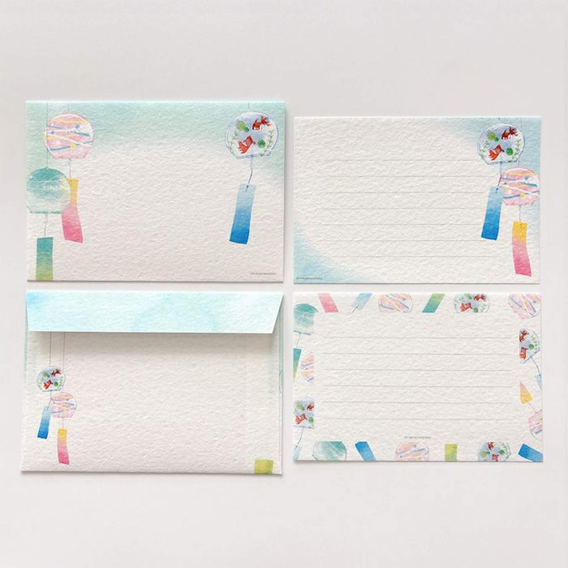 Furukawa Shiko Mini Letter Set - Wind Chime - Wa - Life 2025 Summer Limited - Mini Letter Writing Sets