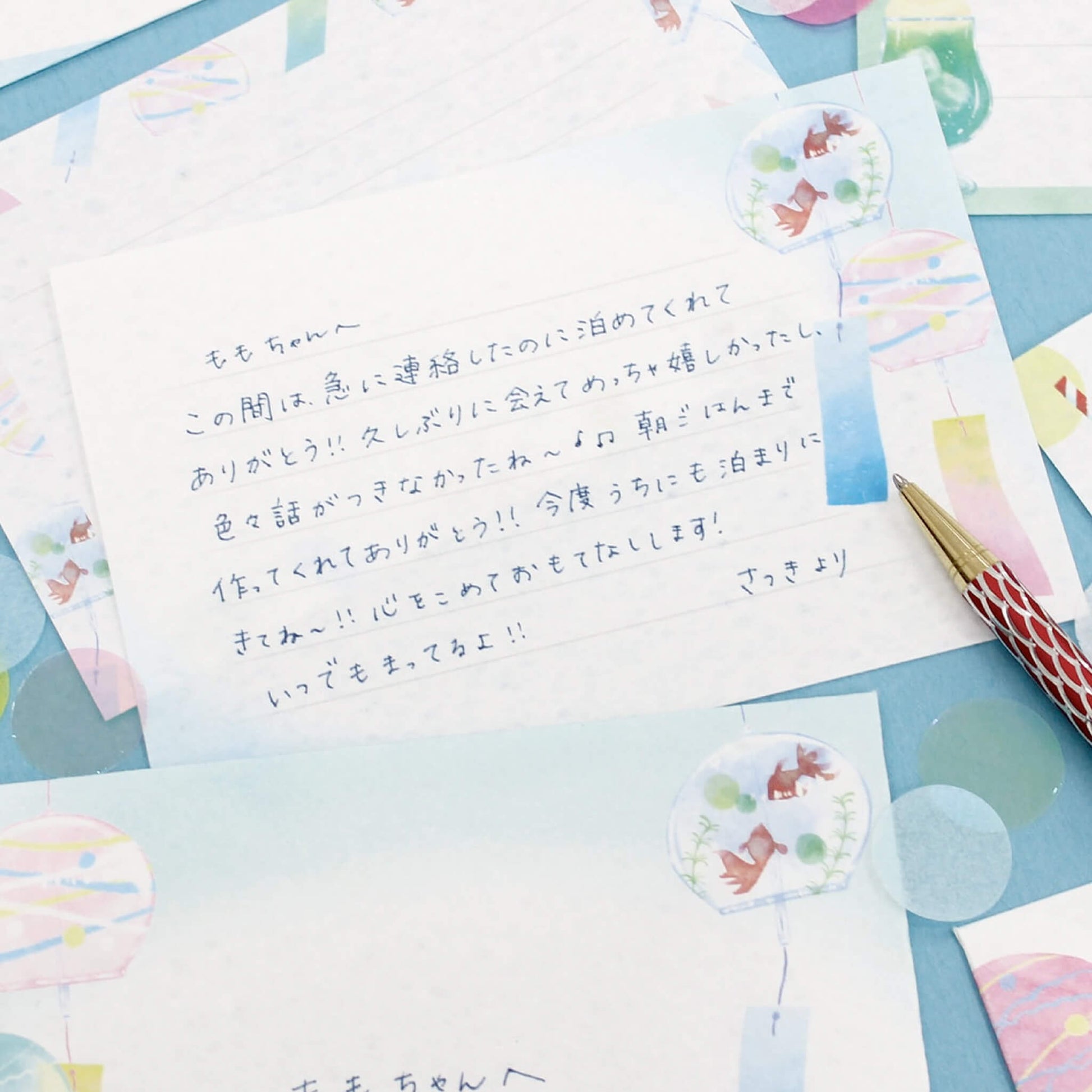 Furukawa Shiko Mini Letter Set - Wind Chime - Wa - Life 2025 Summer Limited - Mini Letter Writing Sets