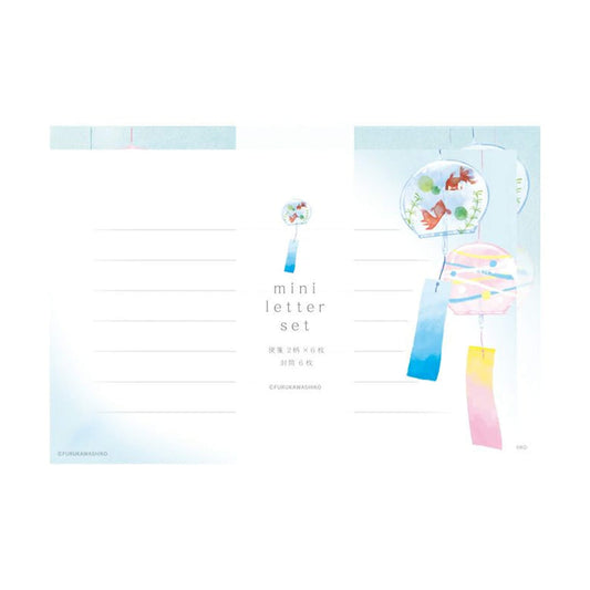 Furukawa Shiko Mini Letter Set - Wind Chime - Wa - Life 2025 Summer Limited - Mini Letter Writing Sets