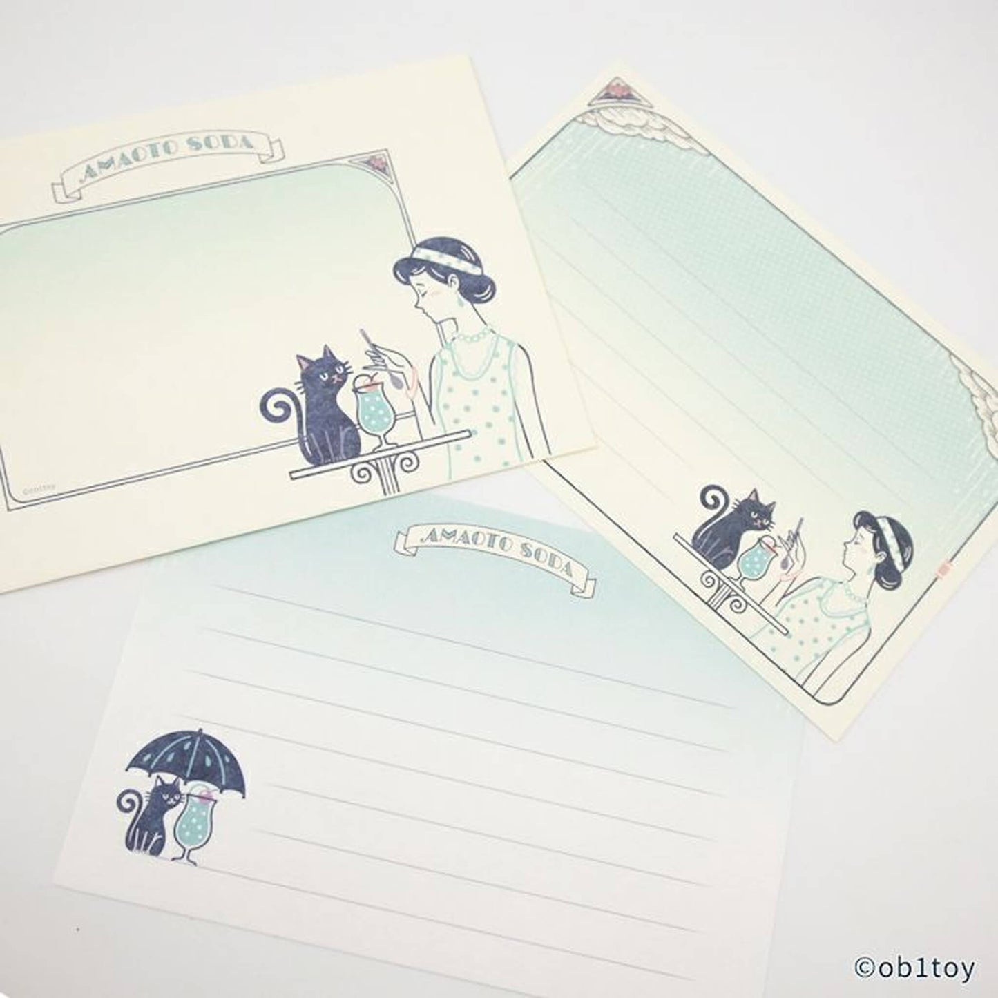 Furukawa Shiko × ob1toy Mini Letter Set - Amaoto Soda Limited - Mini Letter Writing Sets