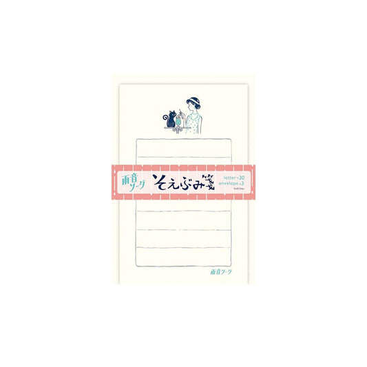 Furukawa Shiko × ob1toy Soebumi - sen Mini Letter Writing Set - Amaoto Soda Limited - Mini Letter Writing Sets