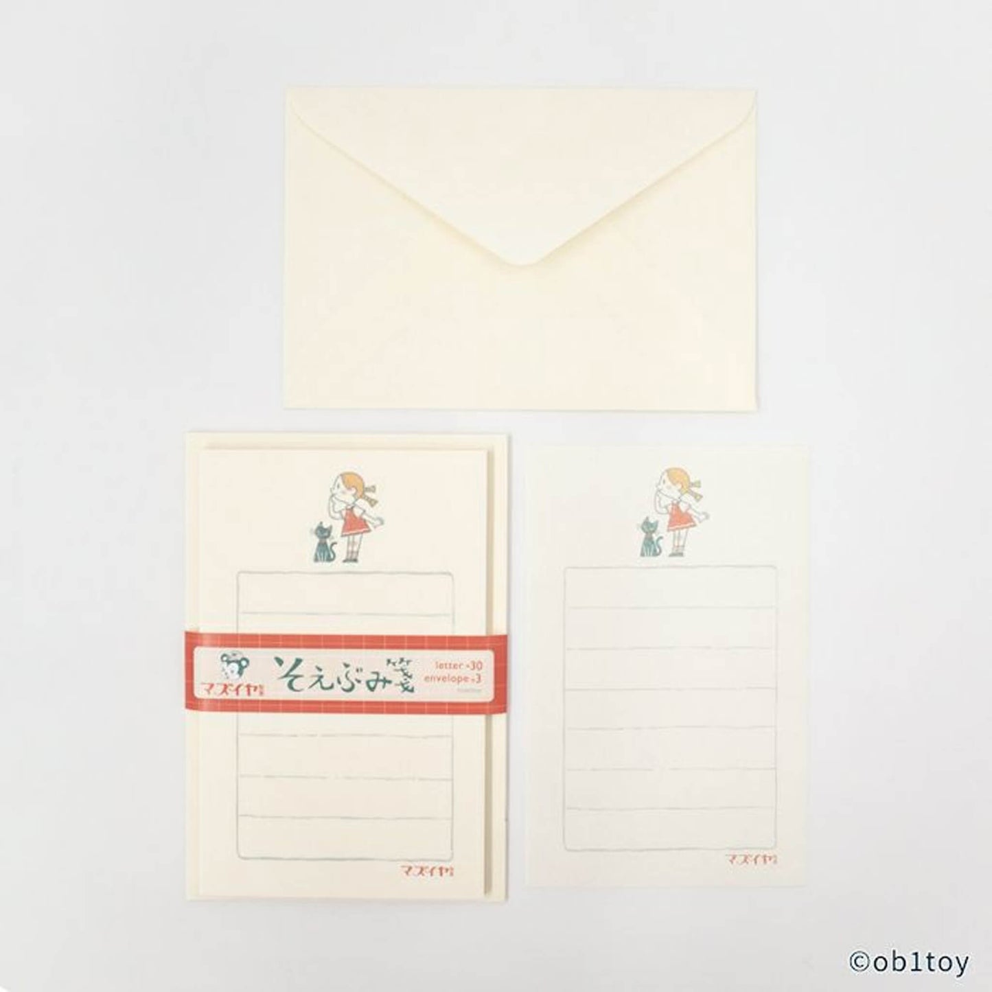 Furukawa Shiko × ob1toy Soebumi - sen Mini Letter Writing Set - Mazuiya Seika Limited - Mini Letter Writing Sets