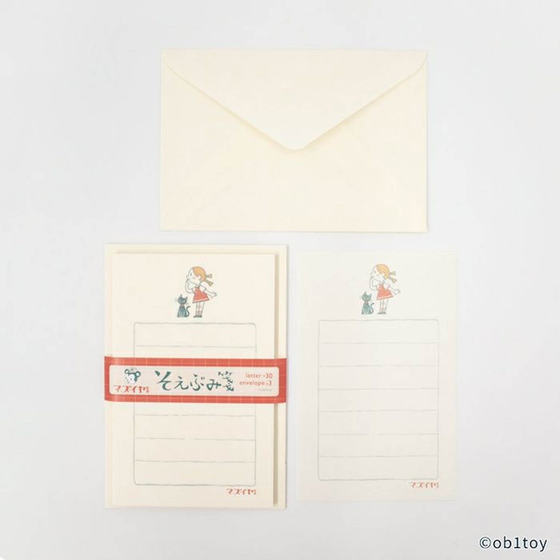 Furukawa Shiko × ob1toy Soebumi - sen Mini Letter Writing Set - Mazuiya Seika Limited - Mini Letter Writing Sets