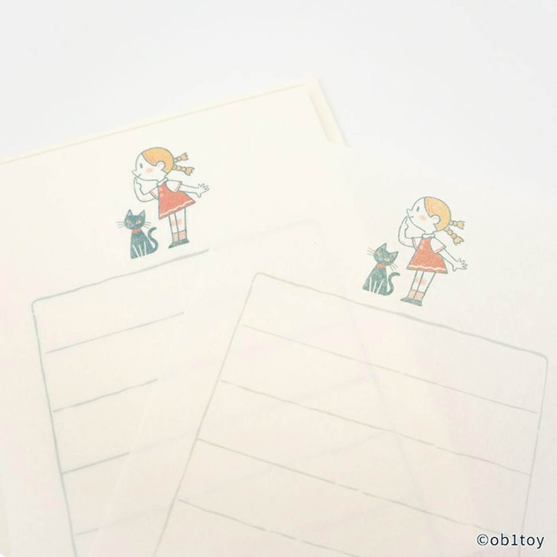 Furukawa Shiko × ob1toy Soebumi - sen Mini Letter Writing Set - Mazuiya Seika Limited - Mini Letter Writing Sets