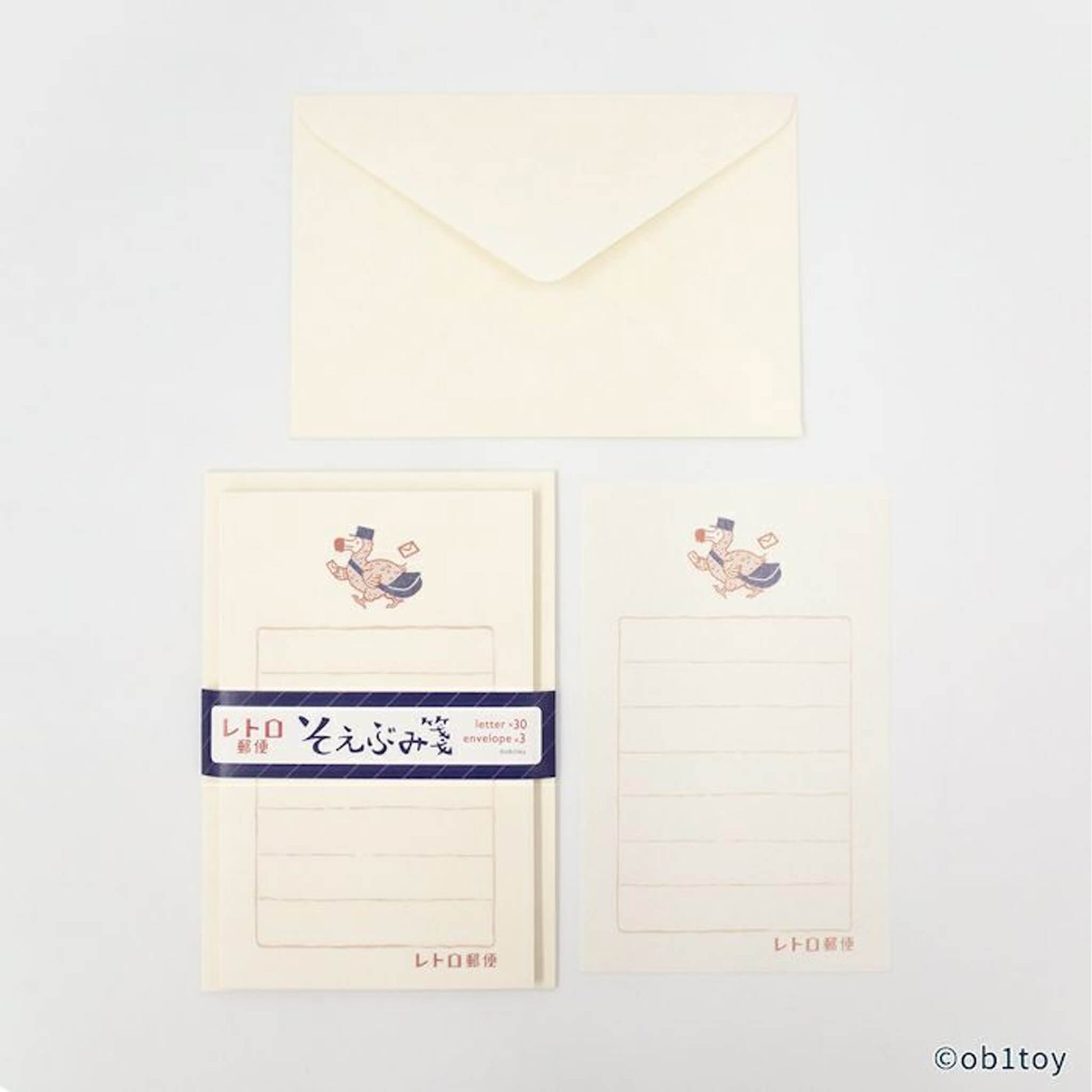 Furukawa Shiko × ob1toy Soebumi - sen Mini Letter Writing Set - Retro Post Limited - Mini Letter Writing Sets