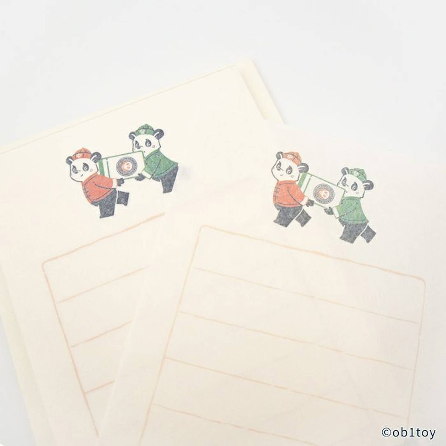 Furukawa Shiko × ob1toy Soebumi - sen Mini Letter Writing Set - Toitsu no Panda Limited - Mini Letter Writing Sets