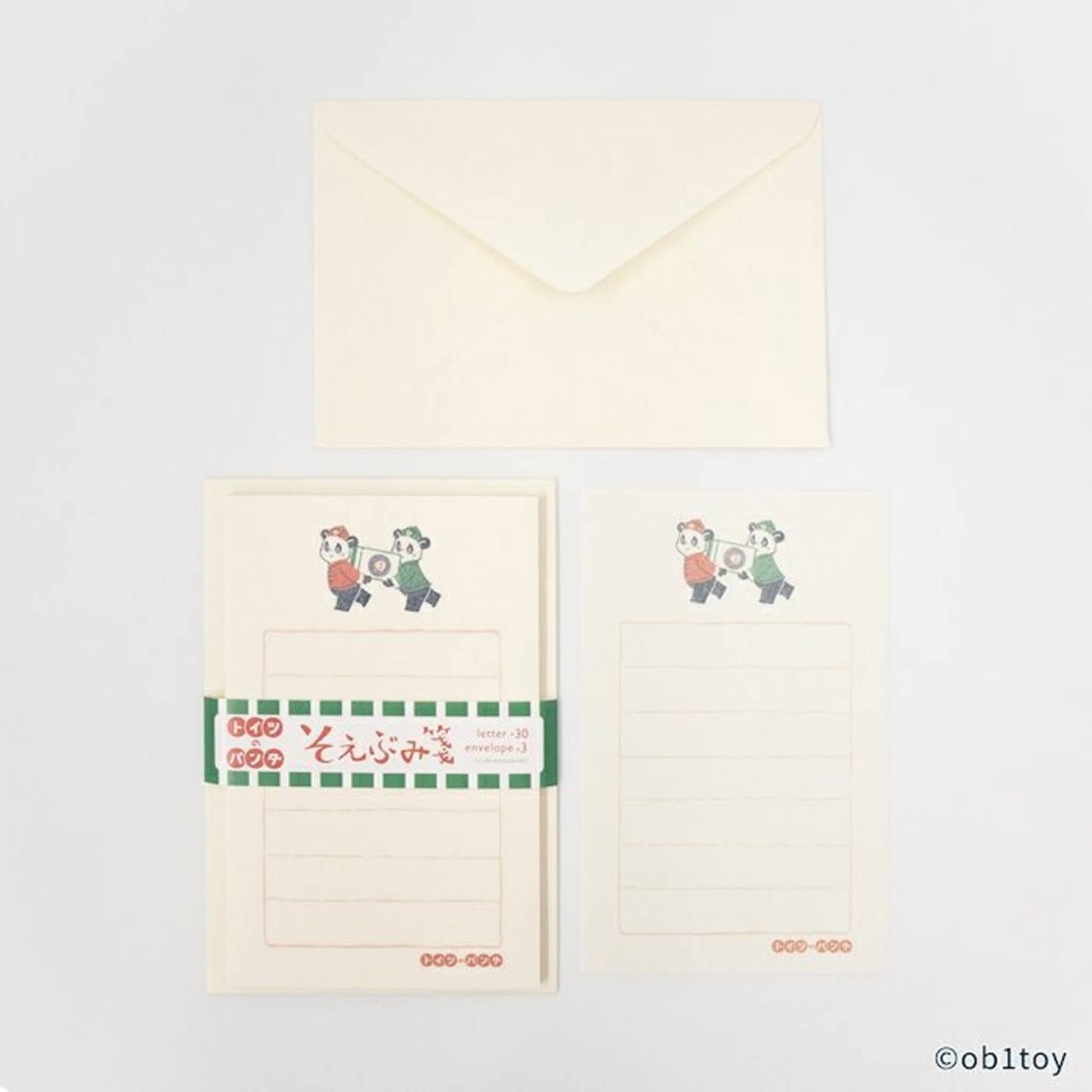 Furukawa Shiko × ob1toy Soebumi - sen Mini Letter Writing Set - Toitsu no Panda Limited - Mini Letter Writing Sets
