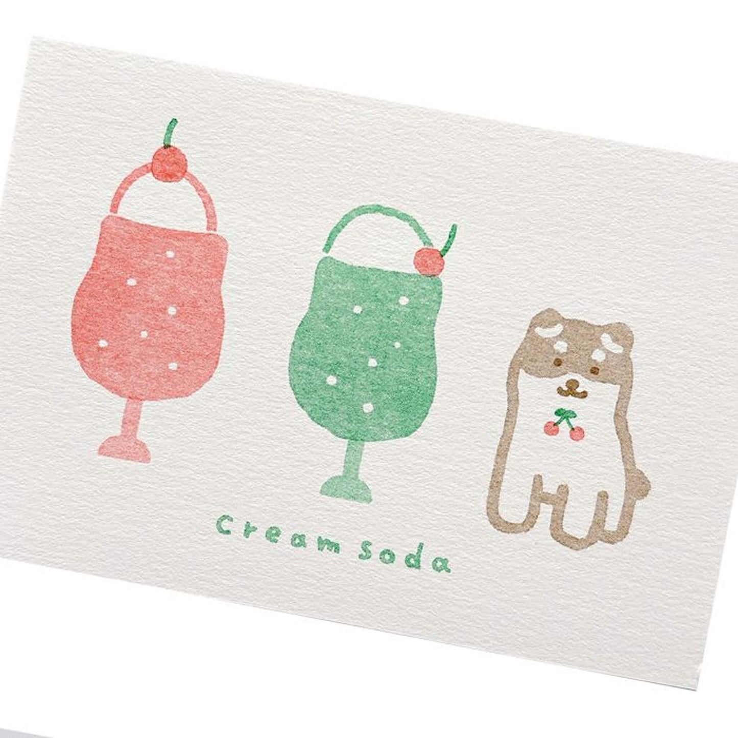 Furukawa Shiko × Retro INSATSU Postcard - Shiba Dog and Cream Soda - Wa - Life 2025 Summer Limited - Postcards