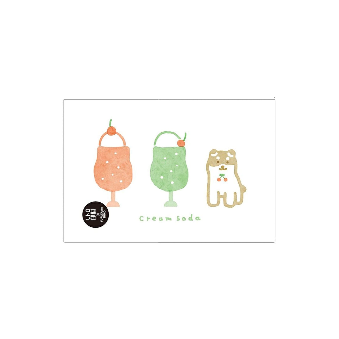 Furukawa Shiko × Retro INSATSU Postcard - Shiba Dog and Cream Soda - Wa - Life 2025 Summer Limited - Postcards