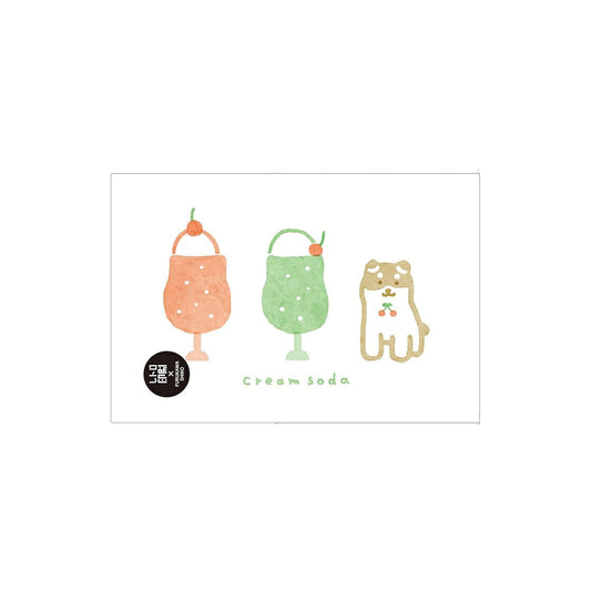 Furukawa Shiko × Retro INSATSU Postcard - Shiba Dog and Cream Soda - Wa - Life 2025 Summer Limited - Postcards