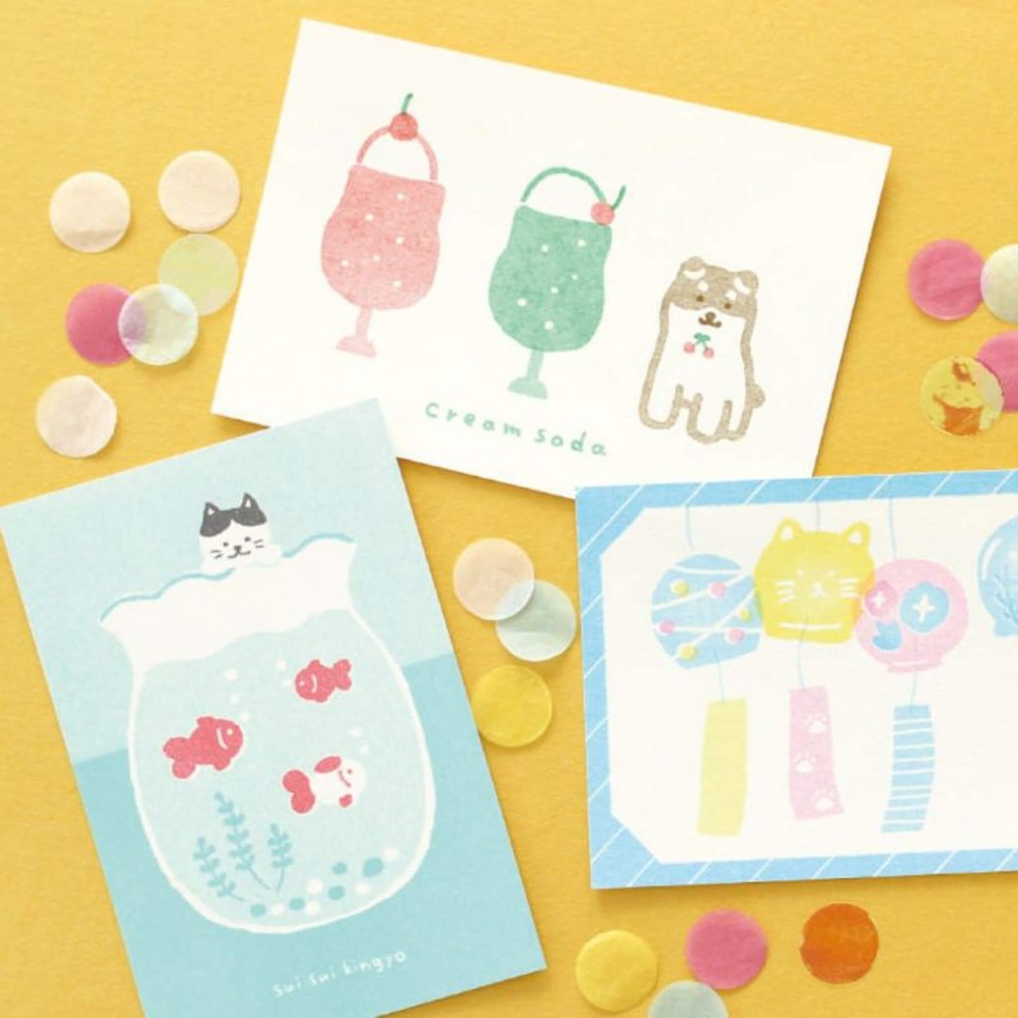 Furukawa Shiko × Retro INSATSU Postcard - Shiba Dog and Cream Soda - Wa - Life 2025 Summer Limited - Postcards