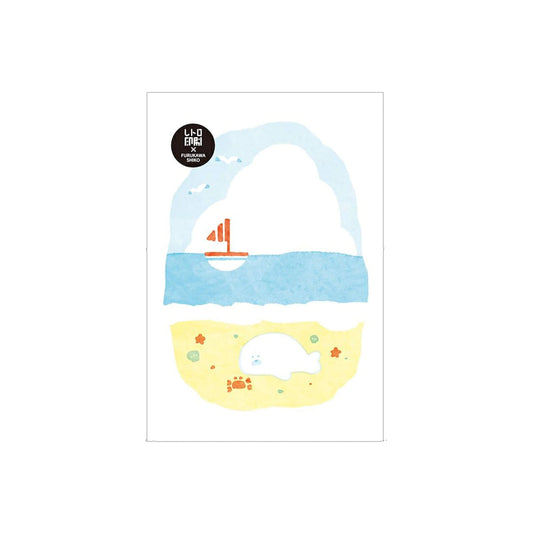 Furukawa Shiko × Retro INSATSU Postcard - Walking by the Sea - Wa - Life 2025 Summer Limited - Postcards