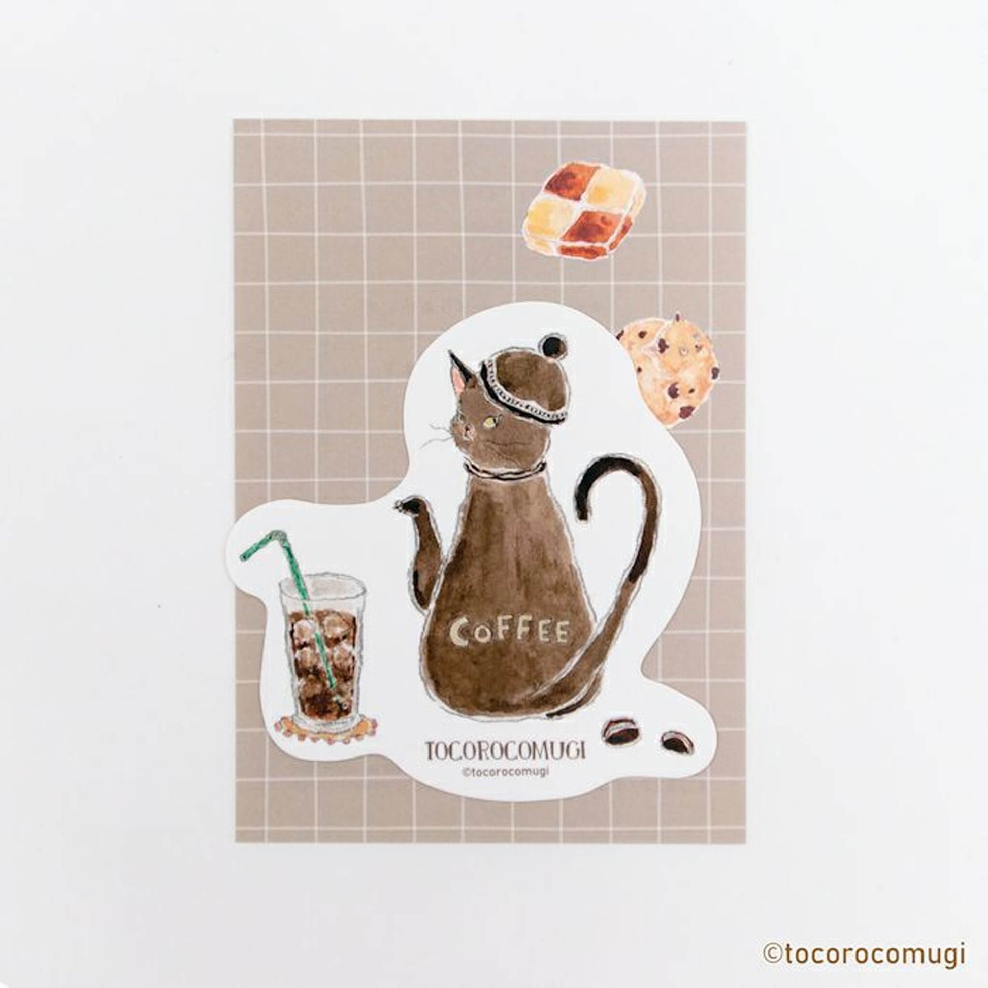 Furukawa Shiko × Tocoro Comugi Waterproof Sticker - Coffee Limited - Flake Stickers