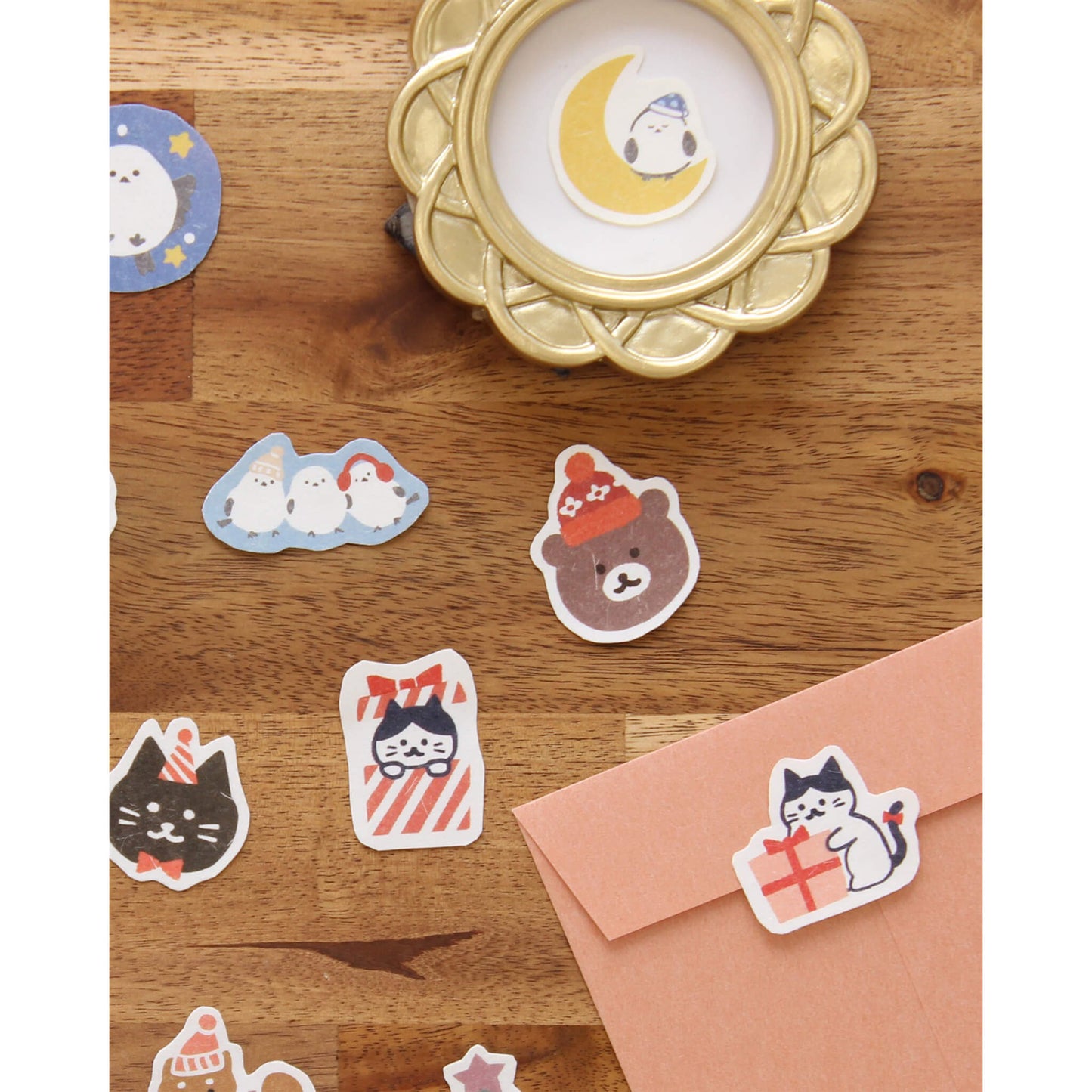 Furukawa Shiko Washi Flake Sticker - Bird and Starry Sky - Wa - Life 2025 Winter Limited - Flake Stickers