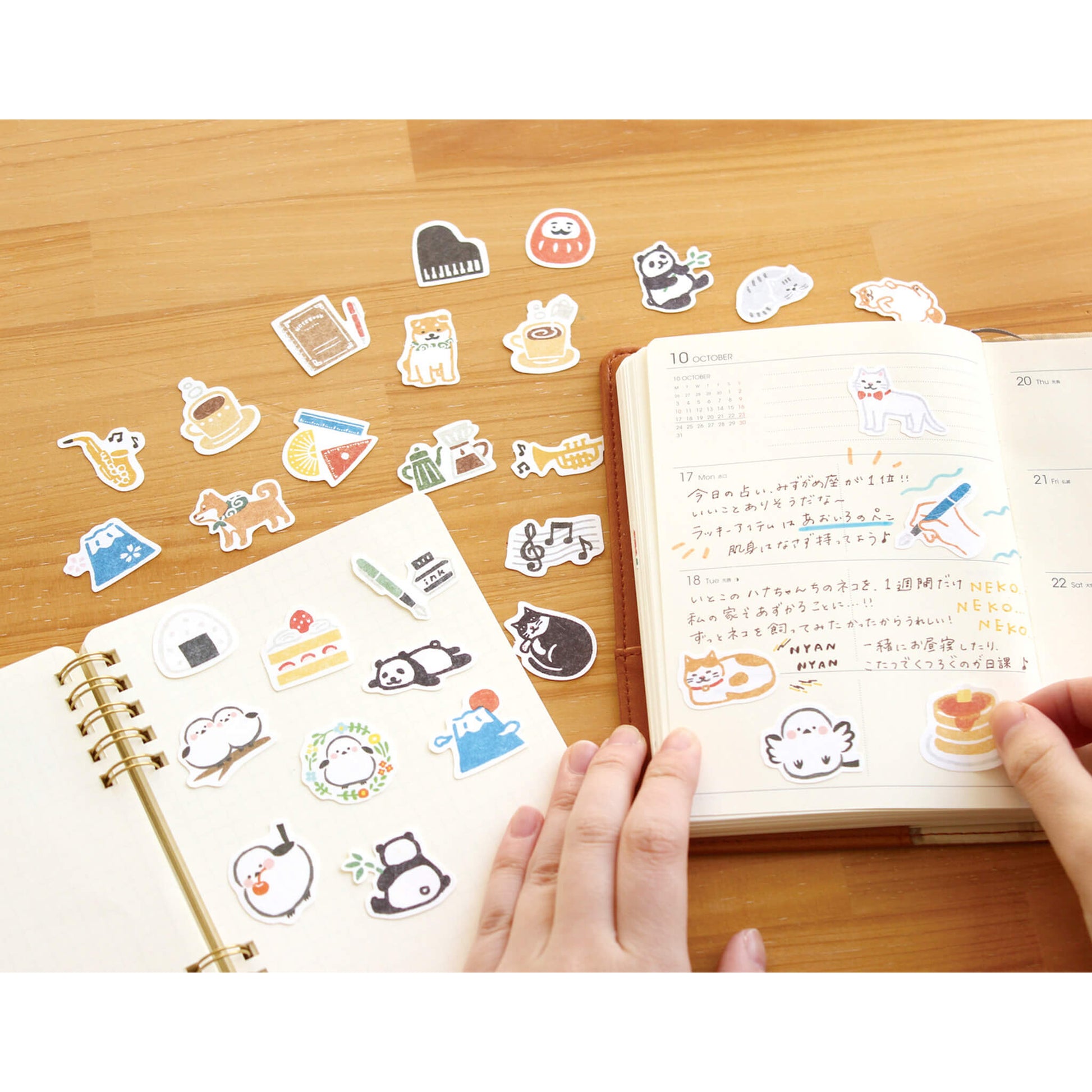 Furukawa Shiko Washi Flake Sticker - Cat - Flake Stickers