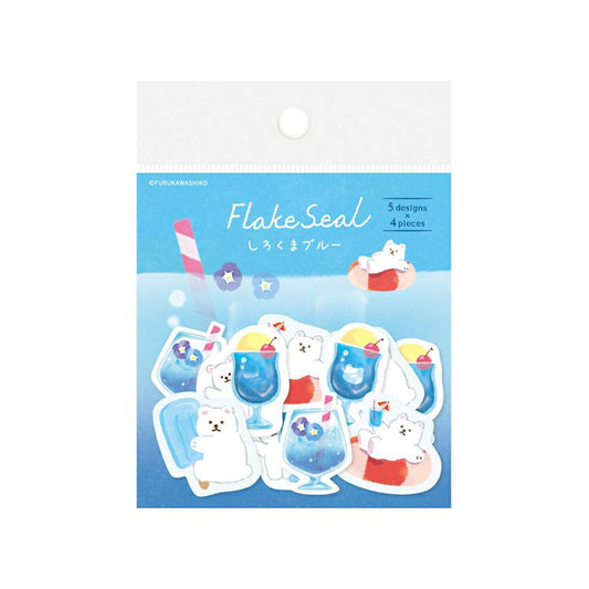 Furukawa Shiko Washi Flake Sticker - Polar Bear Blue - Wa - Life 2025 Summer Limited - Flake Stickers