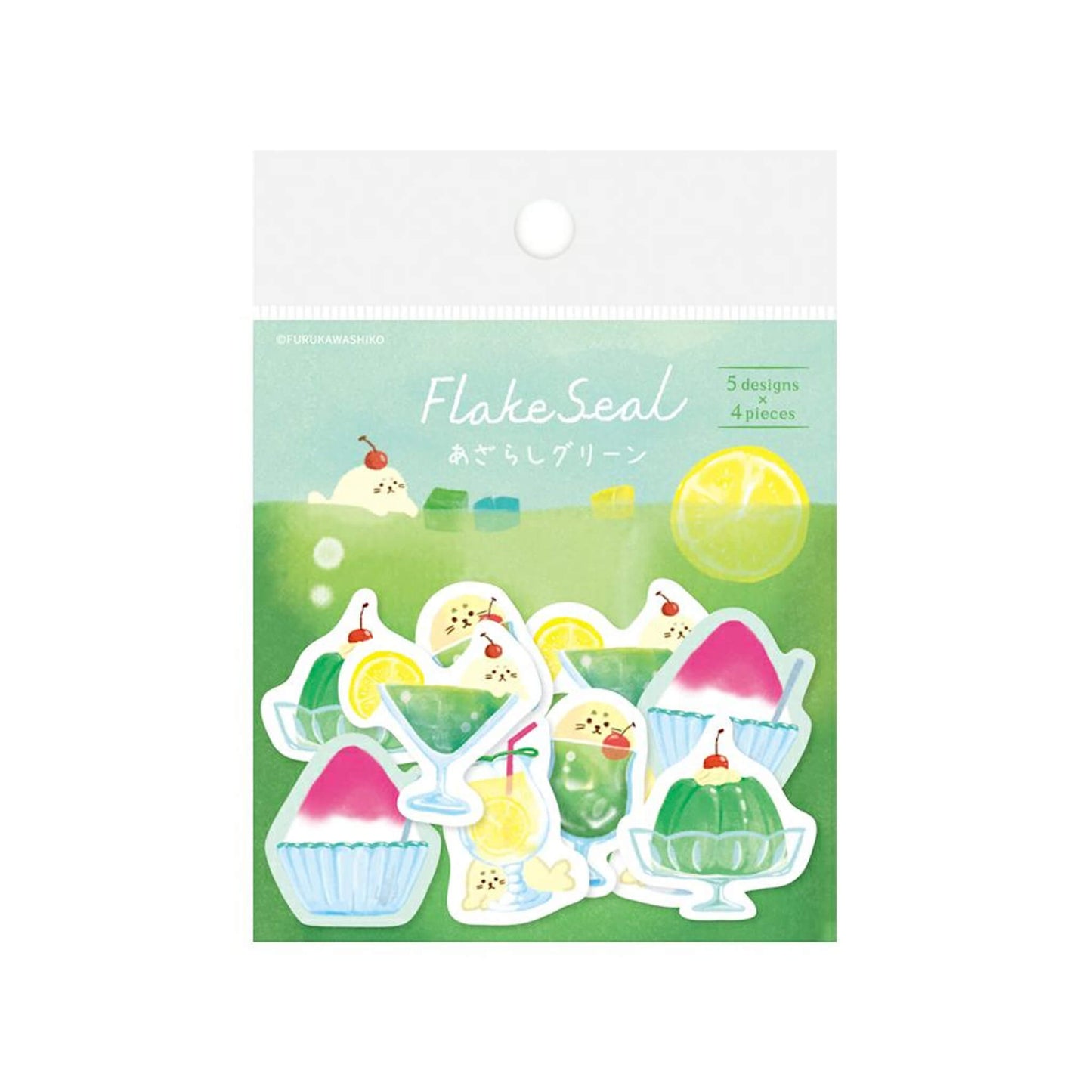 Furukawa Shiko Washi Flake Sticker - Seal Green - Wa - Life 2025 Summer Limited - Flake Stickers