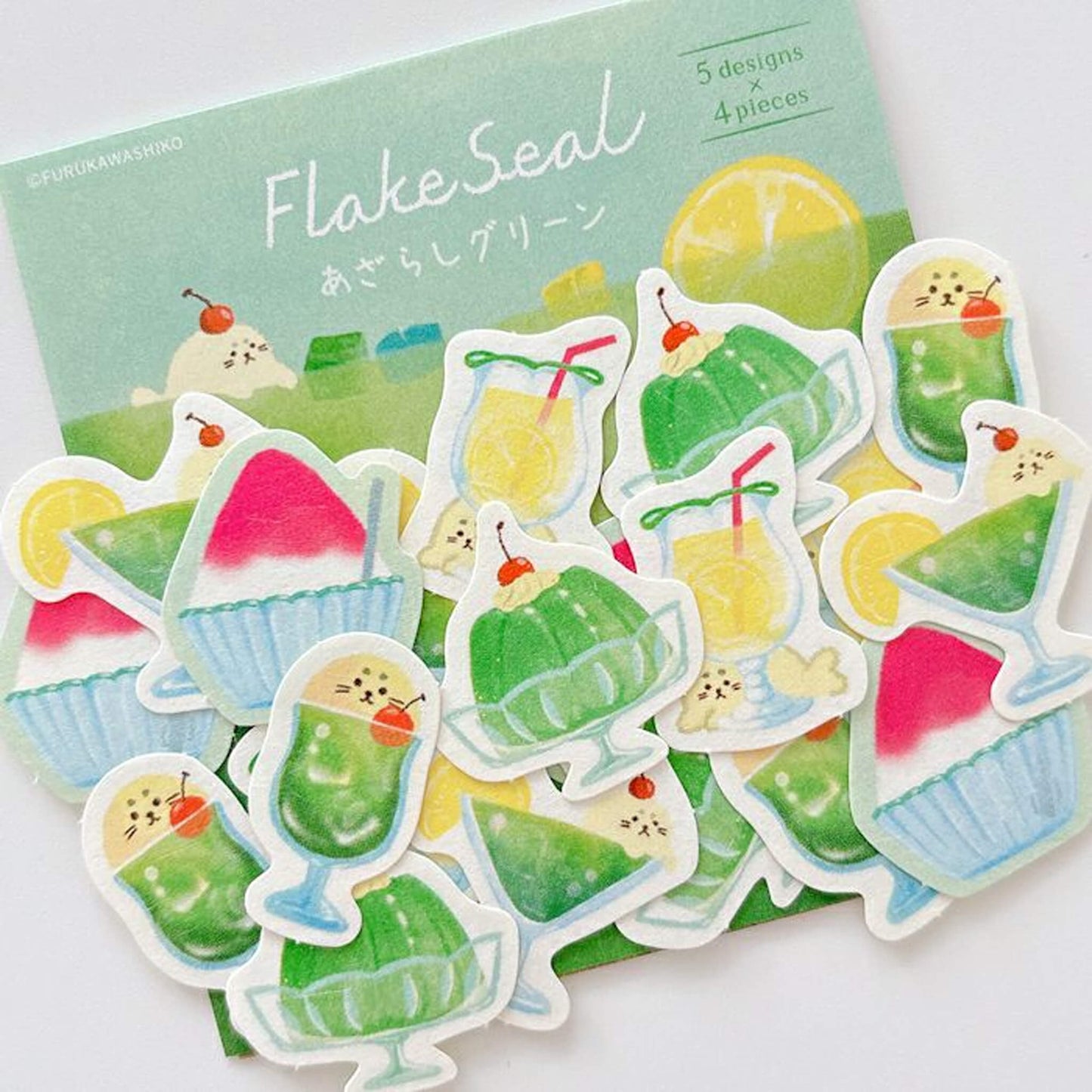 Furukawa Shiko Washi Flake Sticker - Seal Green - Wa - Life 2025 Summer Limited - Flake Stickers