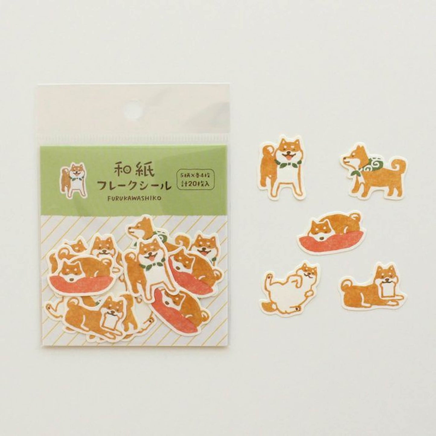 Furukawa Shiko Washi Flake Sticker - Shiba - Flake Stickers