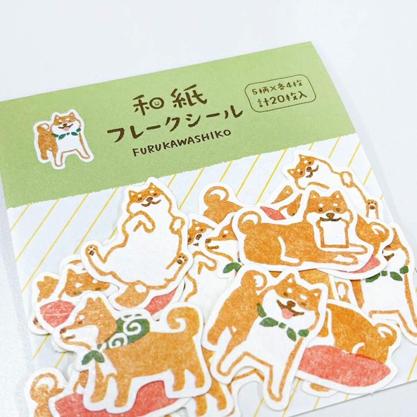 Furukawa Shiko Washi Flake Sticker - Shiba - Flake Stickers