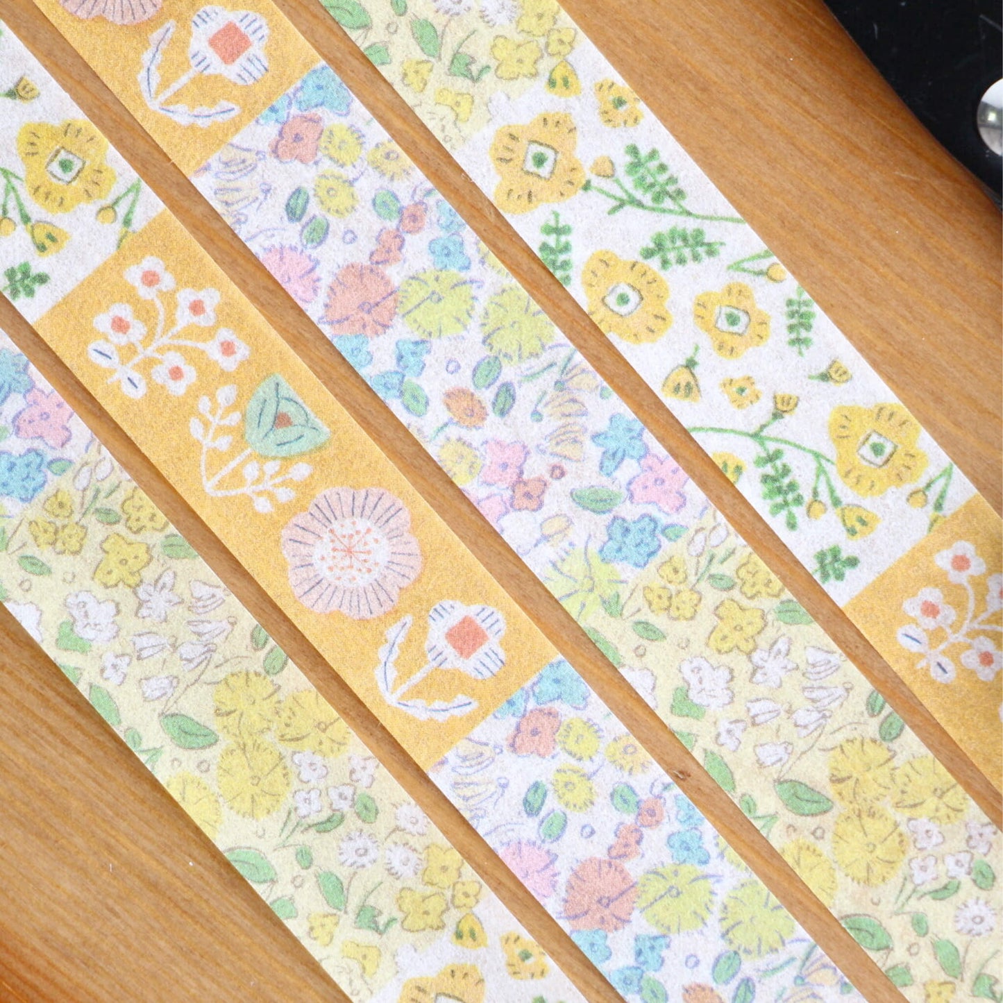 Furukawa Shiko Washi Tape - Yellow Flowers - Watashi Biyori - Washi Tapes