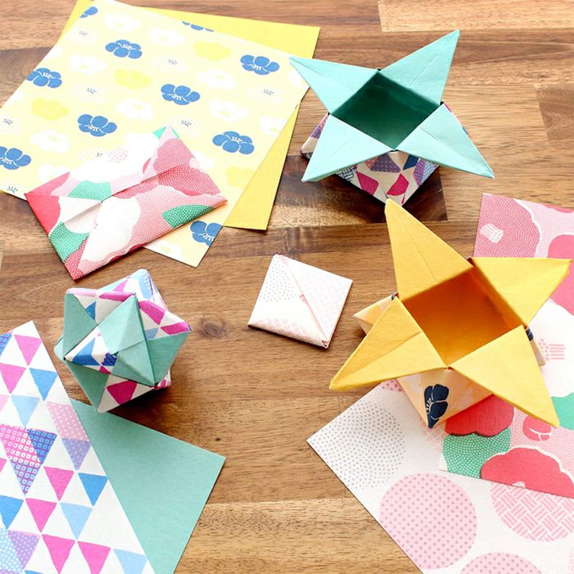 Furukawa Shiko Yuiyui Mino Washi Origami Paper Set - Maru Komon - Origami Paper