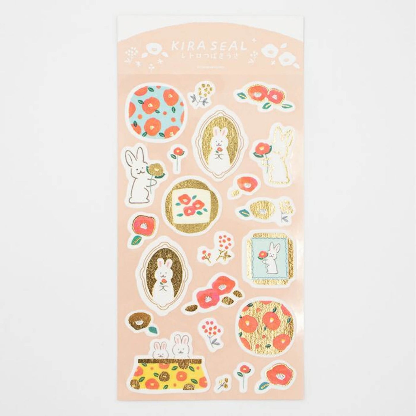 Furukawa Sticker Sheet Notes Wa - Life 2024 Winter Limited - Camellia and Rabbit - Sticker Sheets