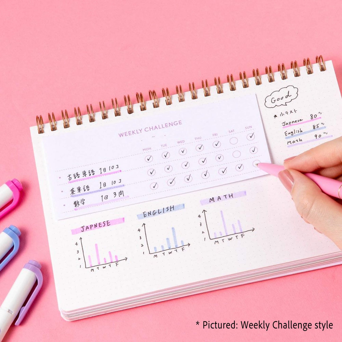 Iroha Publishing Study Management Card - Monthly Schedule - Planning Pads