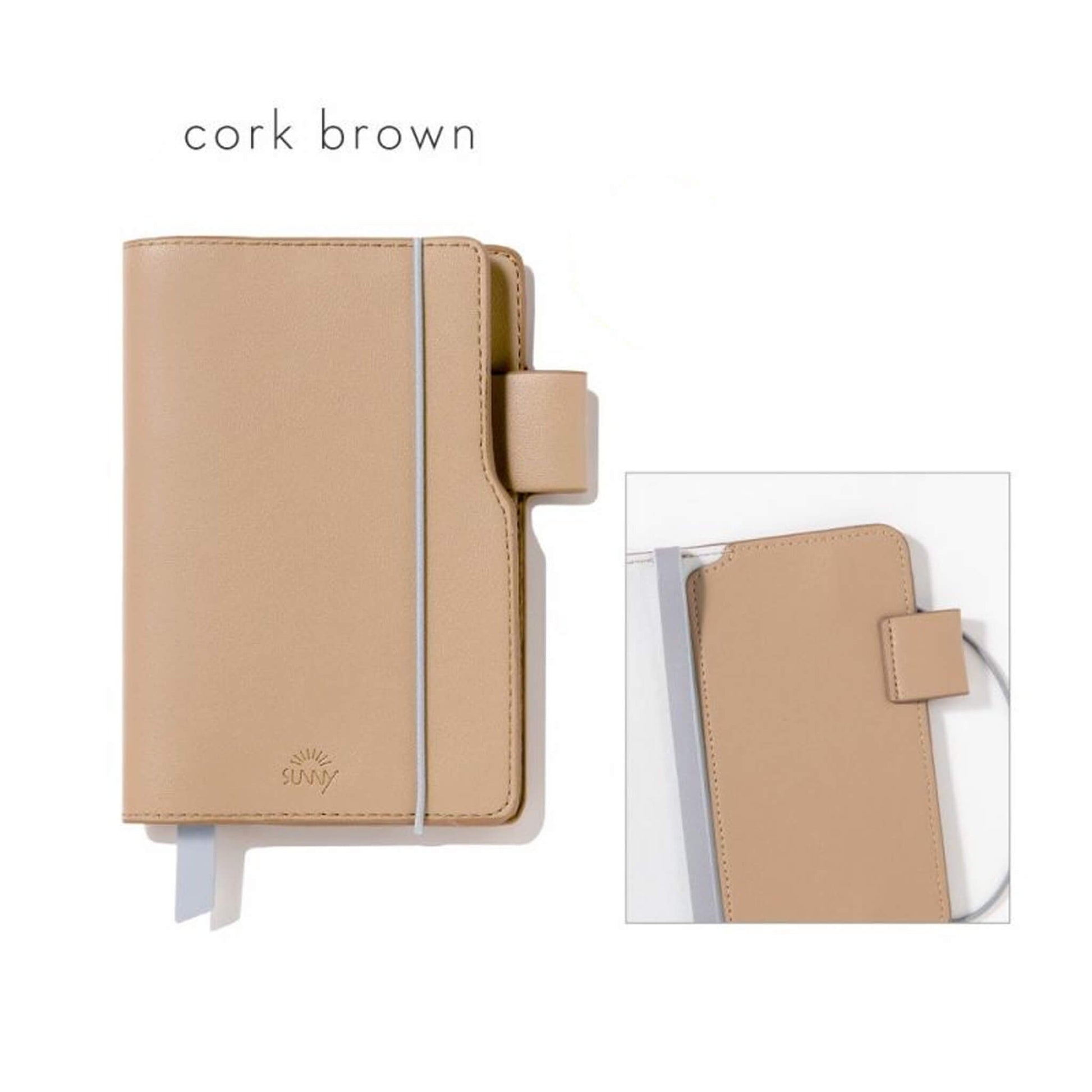 Iroha Publishing Sunny Light Notebook Free Monthly - Cork Brown - Notebooks