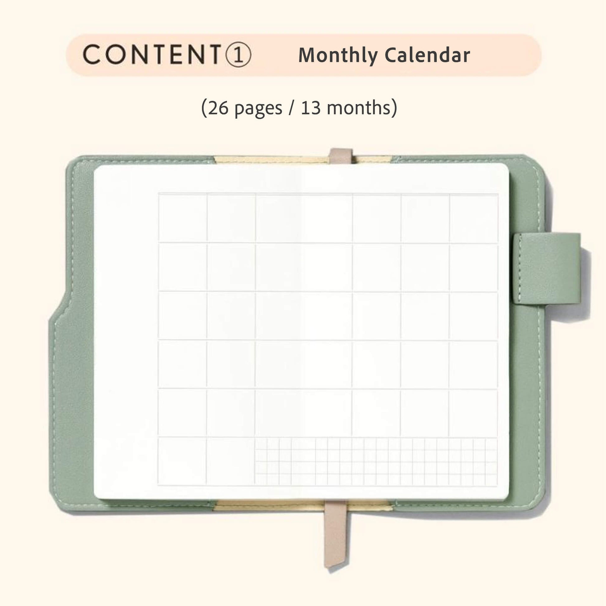 Iroha Publishing Sunny Light Notebook Free Monthly - Yellow - Notebooks