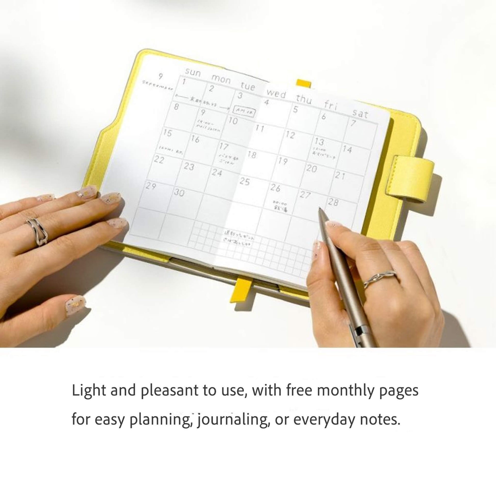 Iroha Publishing Sunny Light Notebook Free Monthly - Yellow - Notebooks