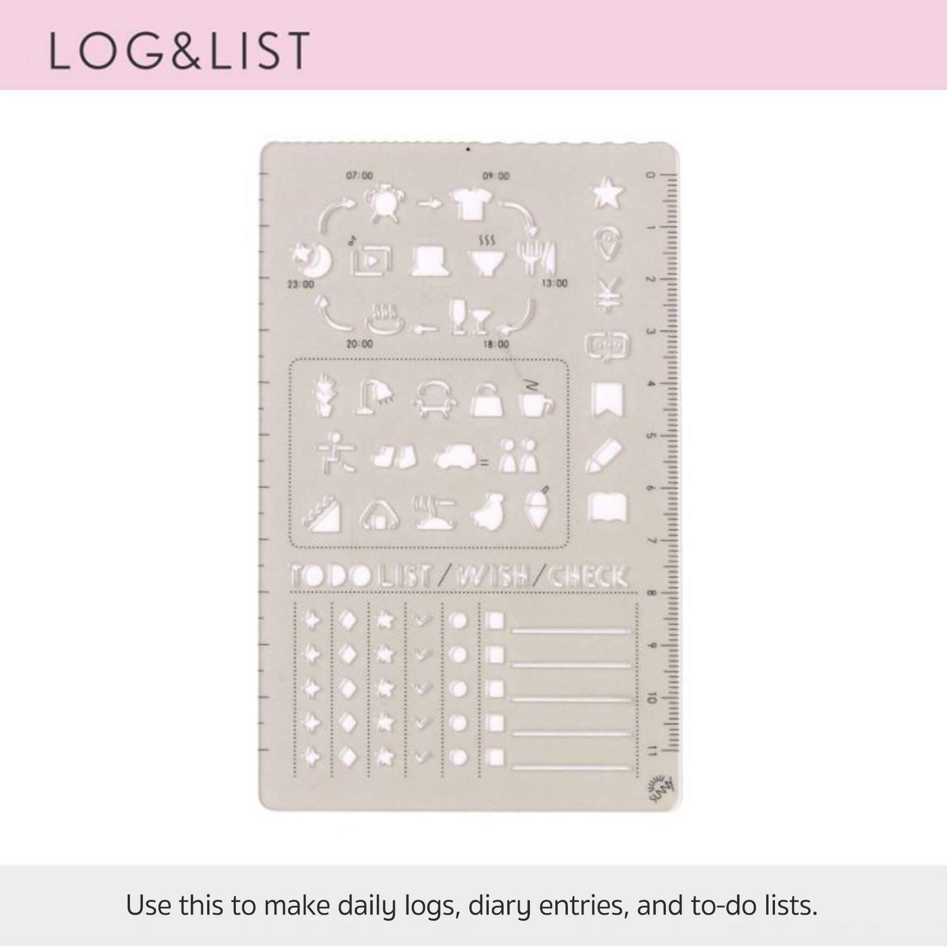 Iroha Publishing Sunny Template Log & List - Template Rulers