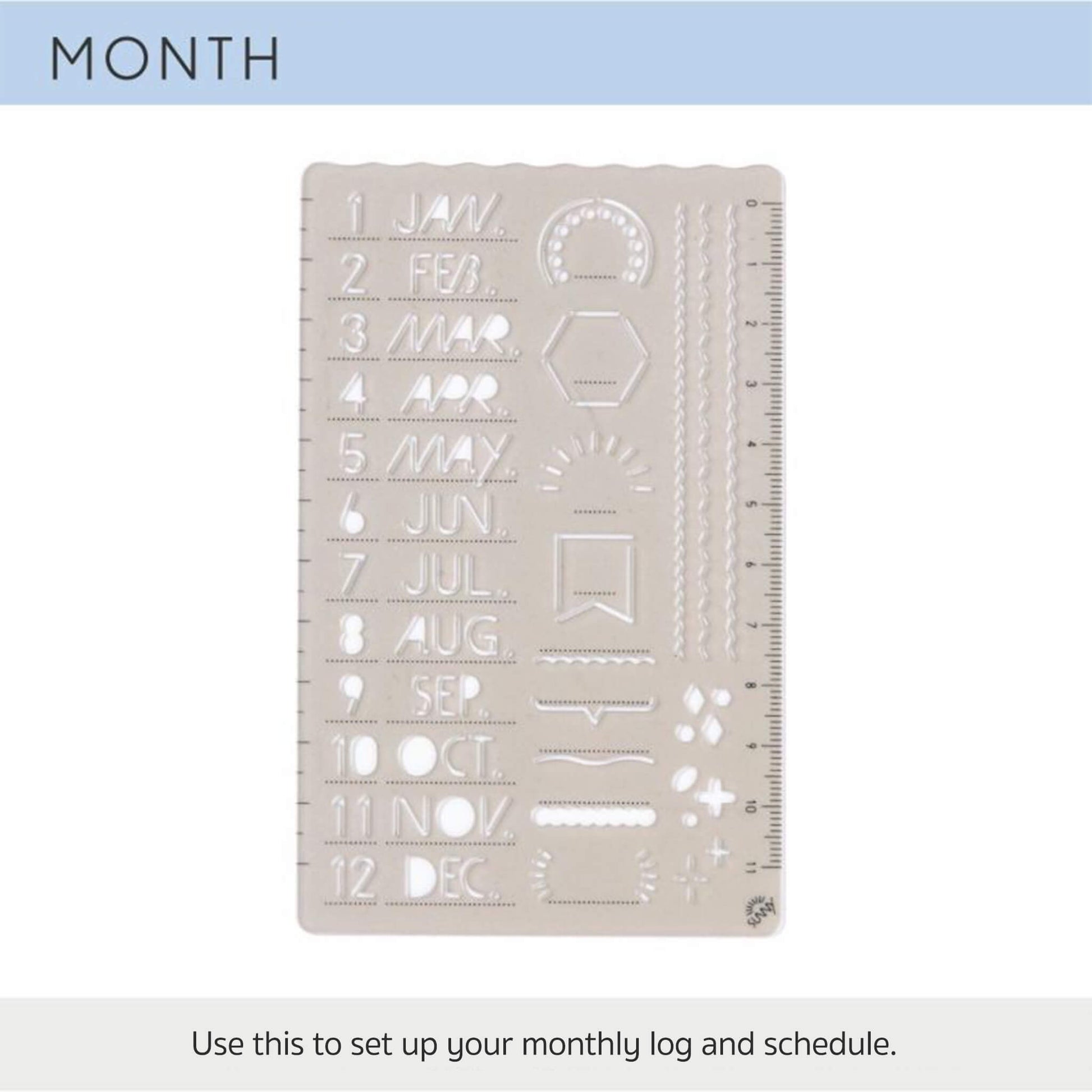 Iroha Publishing Sunny Template Month - Template Rulers