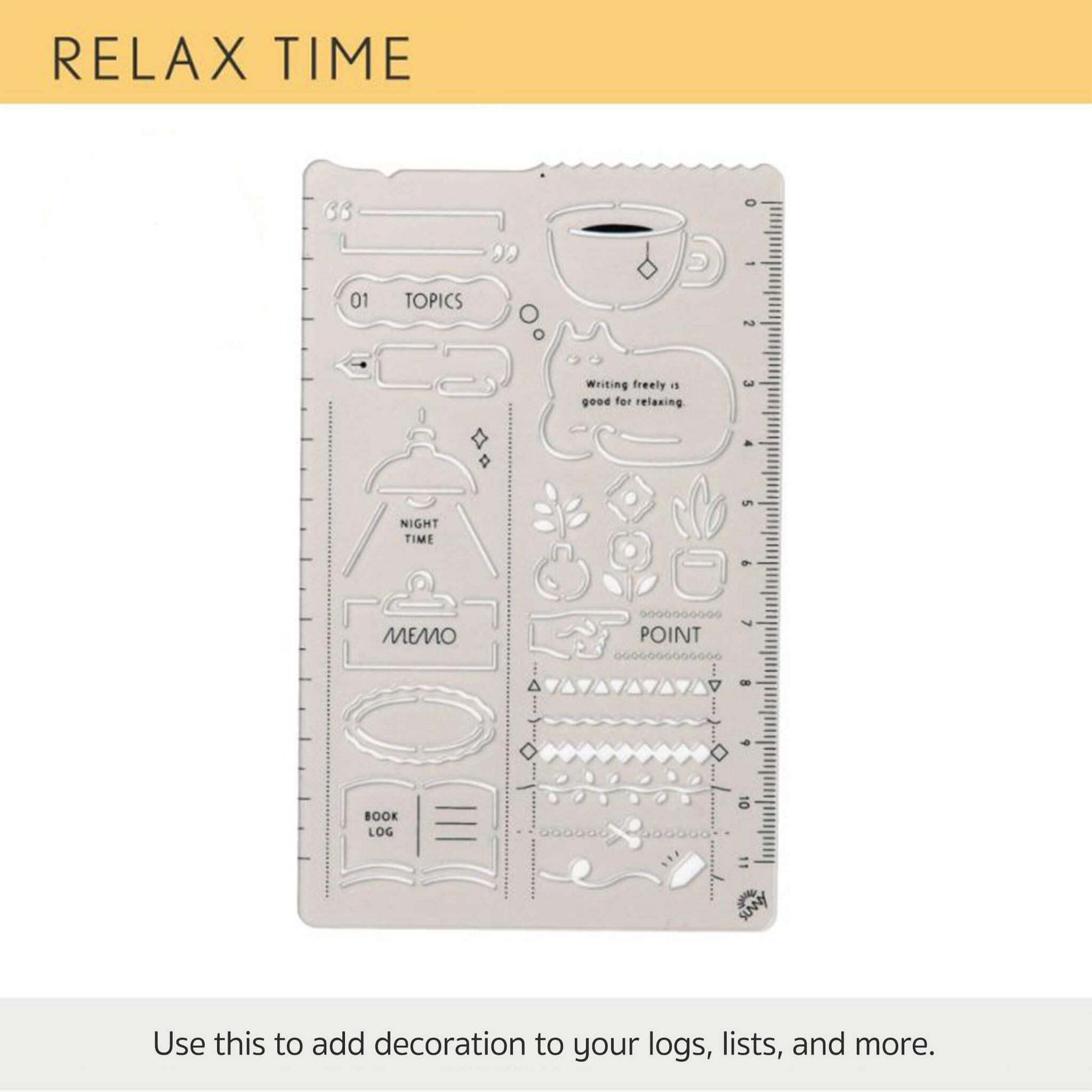 Iroha Publishing Sunny Template Relax Time - Template Rulers