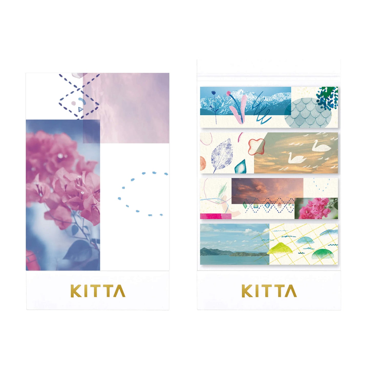 King Jim HITOTOKI KITTA Basic Washi Tape - Collage - Kitta